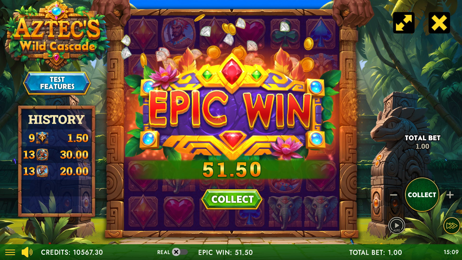 Aztec`s Wild Cascade - Epic Win
