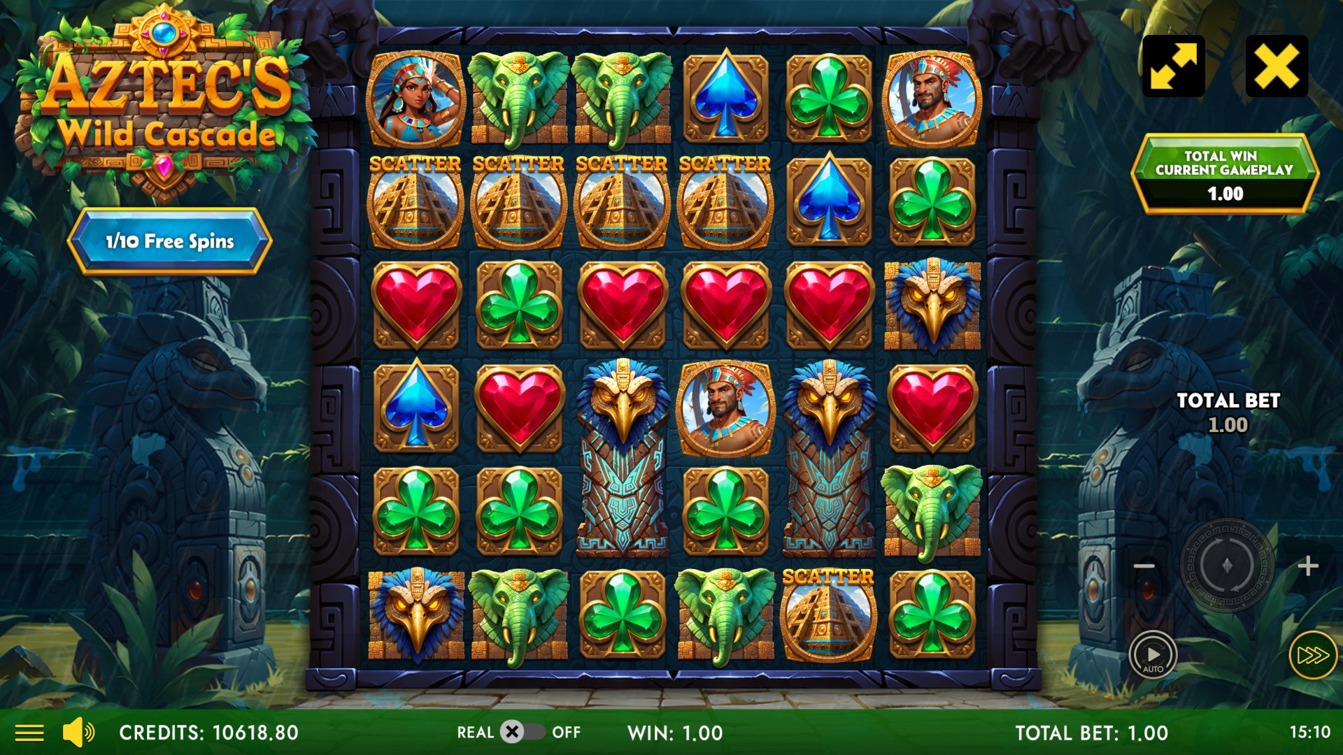 Aztec`s Wild Cascade - Free Spins