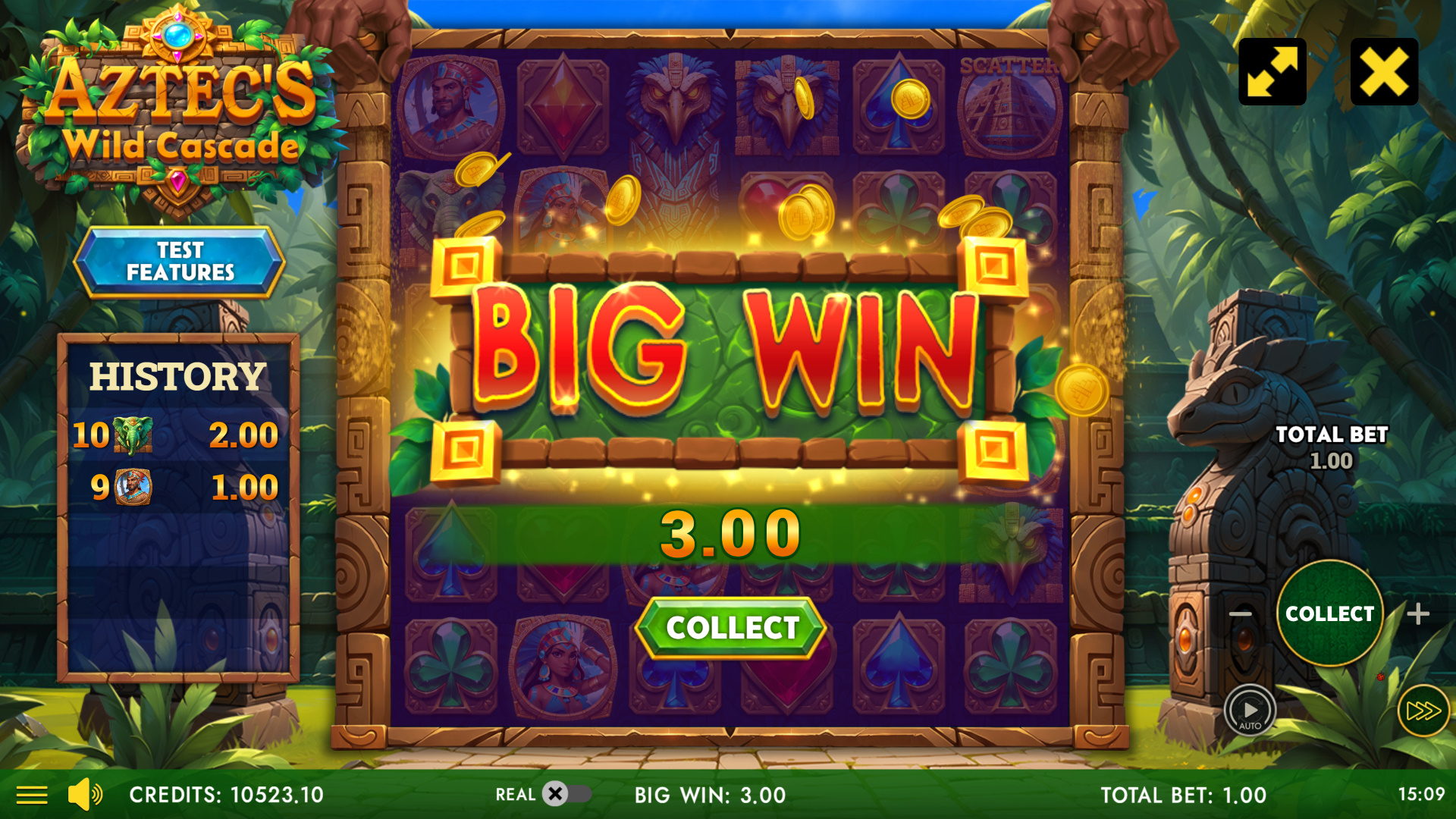 Aztec`s Wild Cascade - Big Win