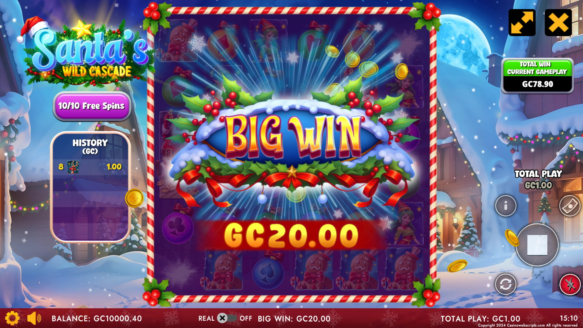 Santa Wild Cascade - Big Win