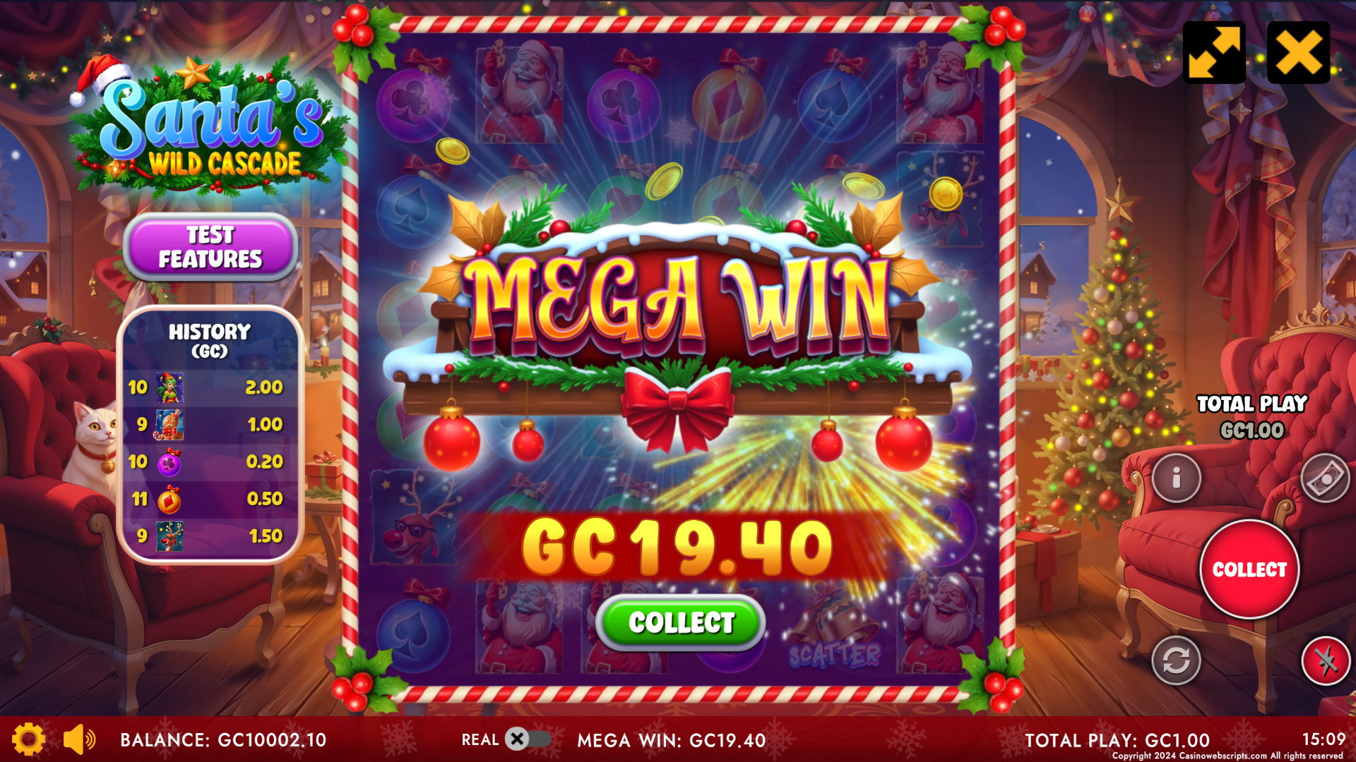 Santa Wild Cascade - Mega Win