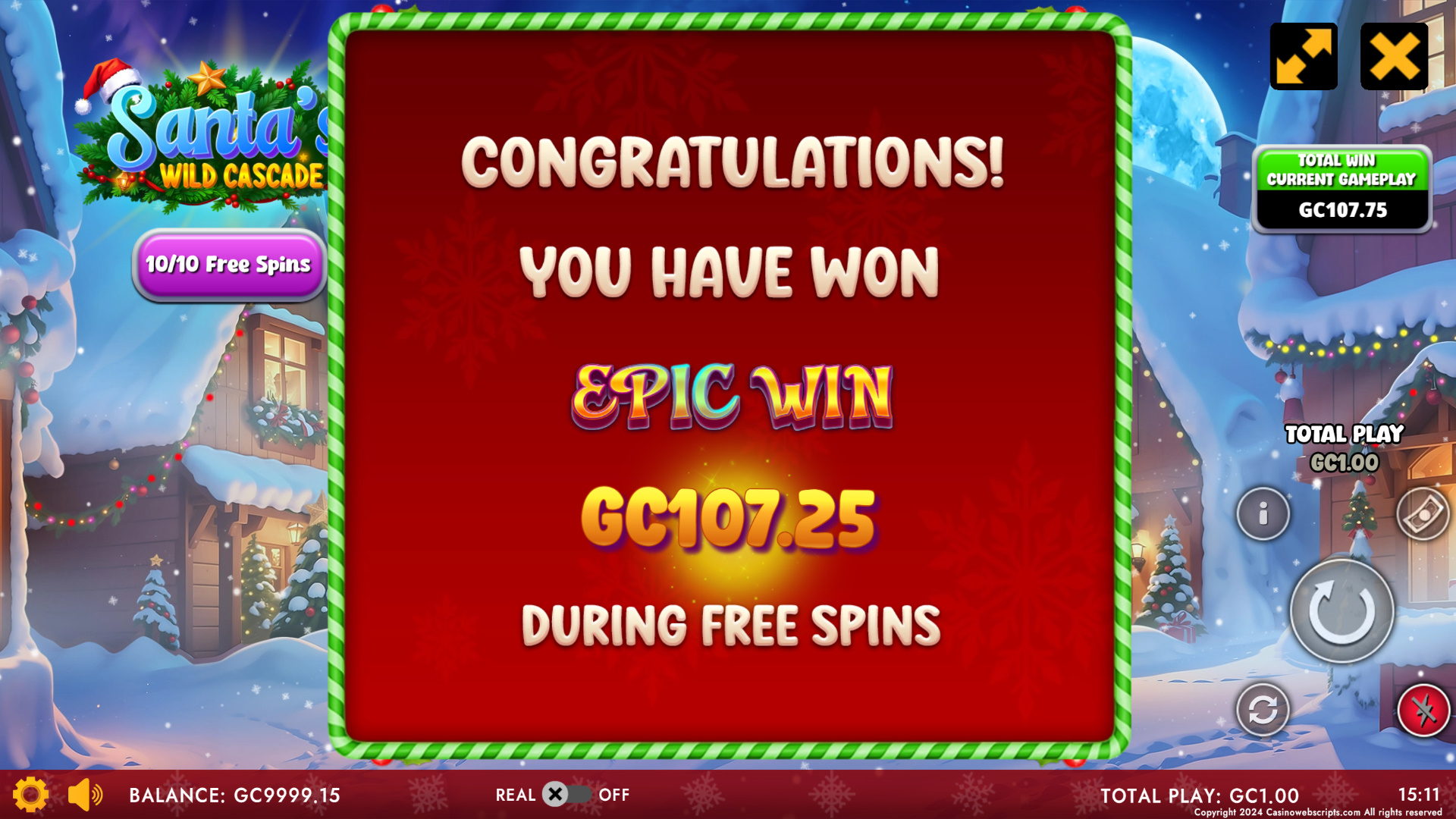 Santa Wild Cascade - Free Spins