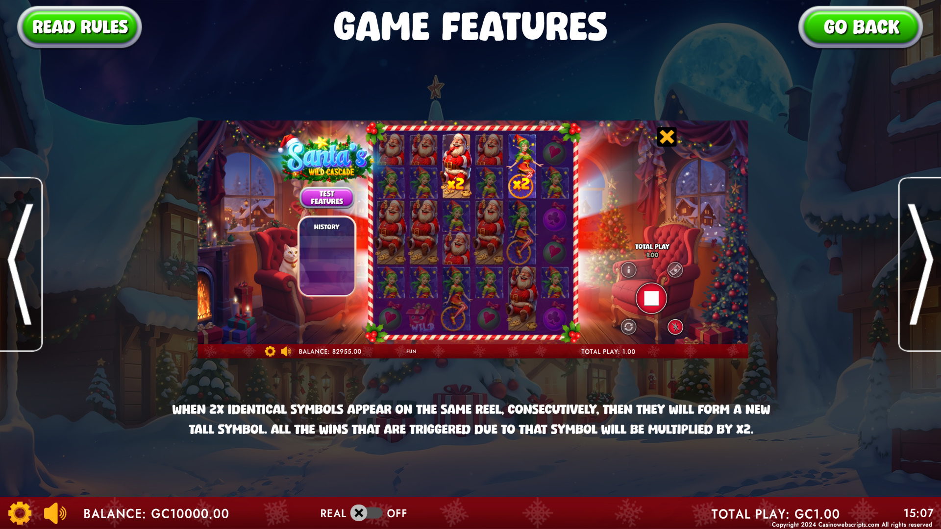 Santa Wild Cascade - Features #2