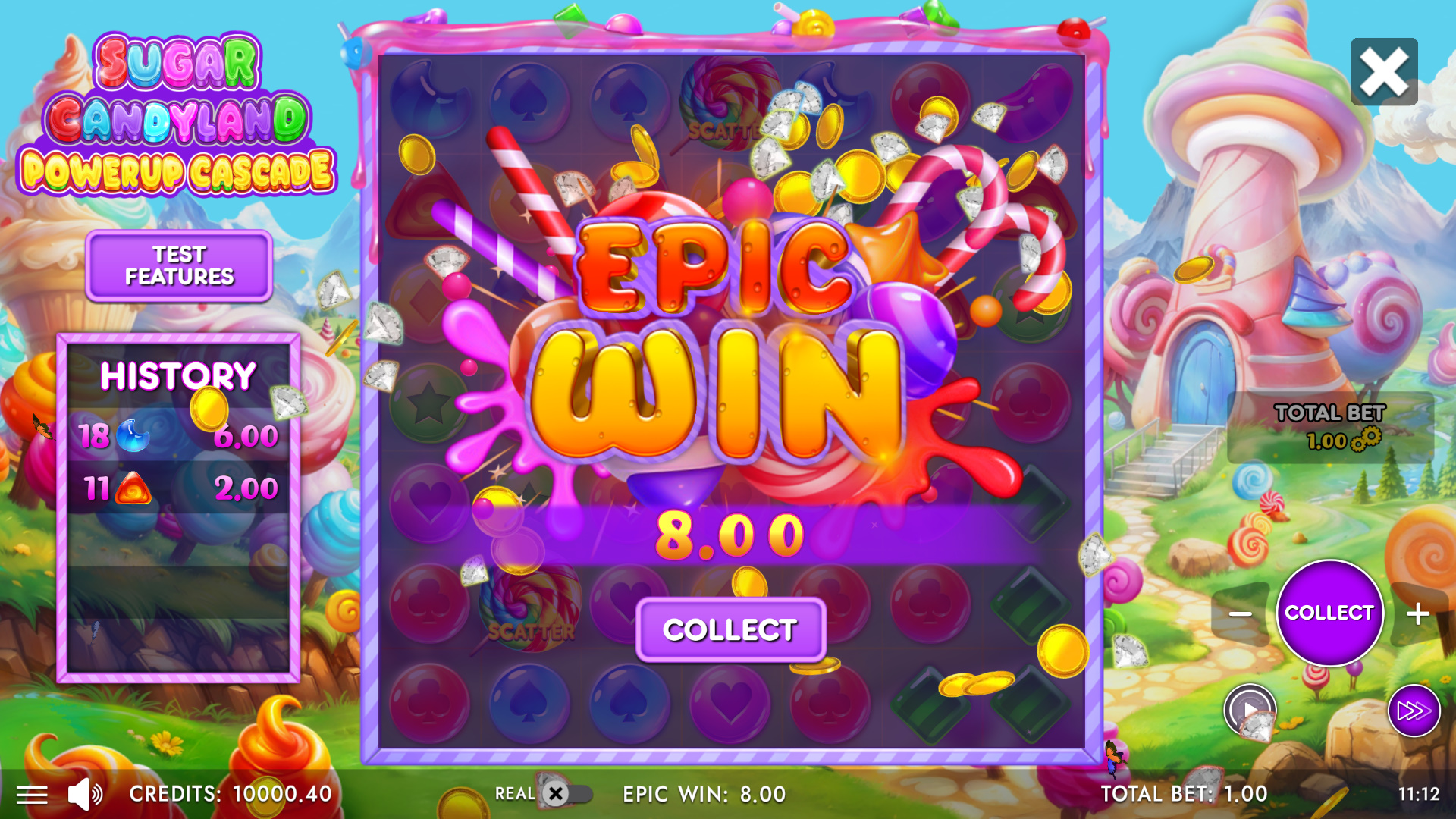 Sugar Candyland Powerup Cascade - Epic Win