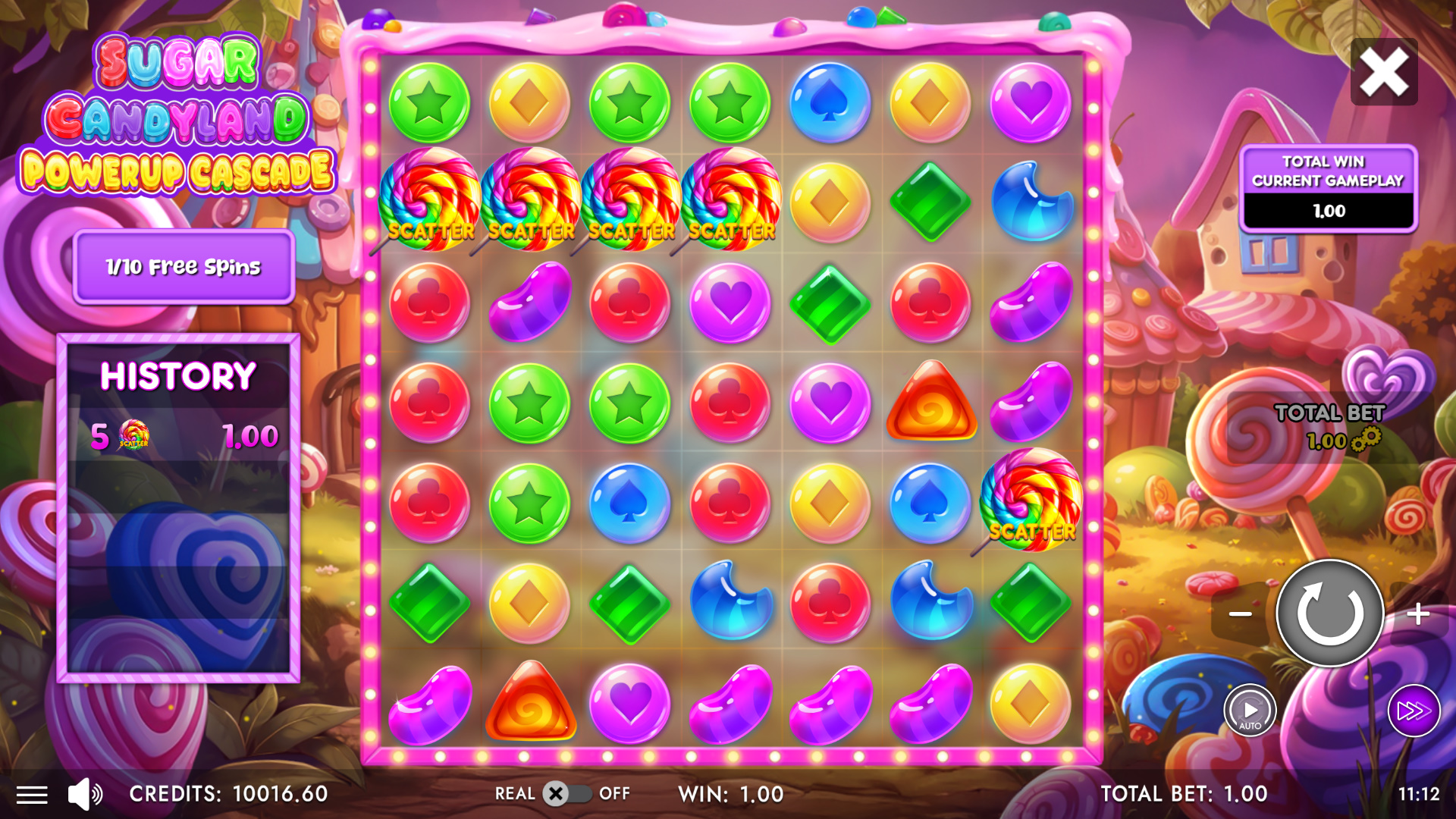 Sugar Candyland Powerup Cascade - Free Spins