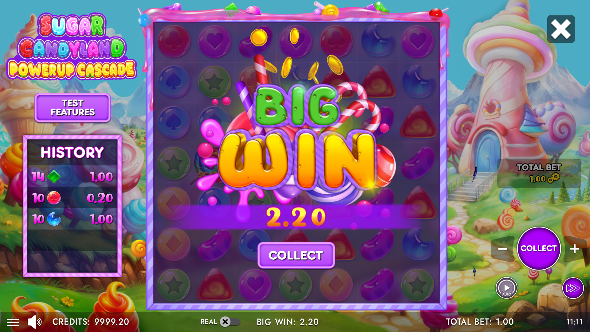 Sugar Candyland Powerup Cascade - Big Win