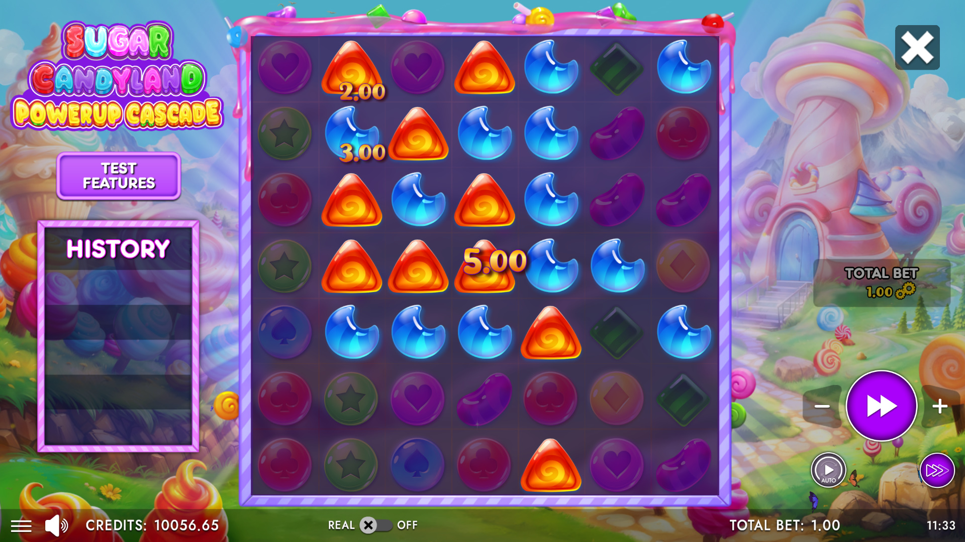 Sugar Candyland Powerup Cascade - Win