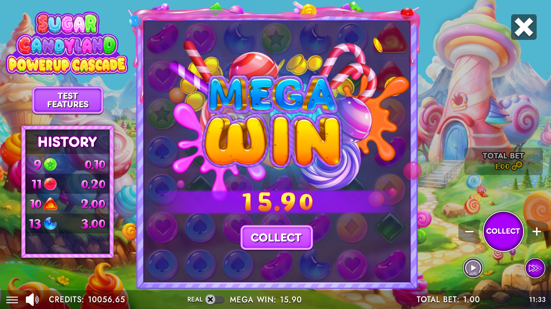 Sugar Candyland Powerup Cascade - Mega Win