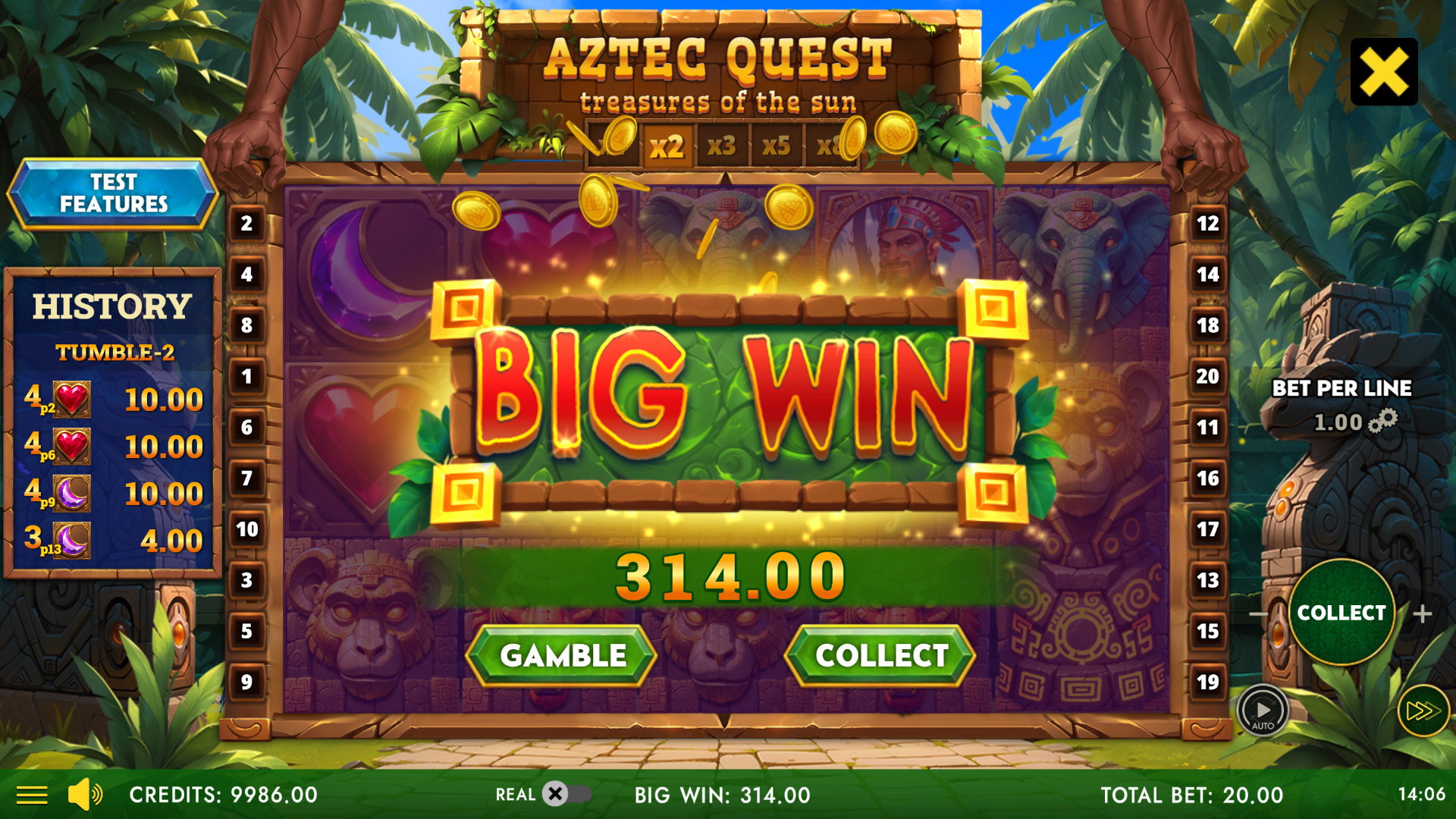 Aztec Quest - Treasures Of The Sun - Big Win