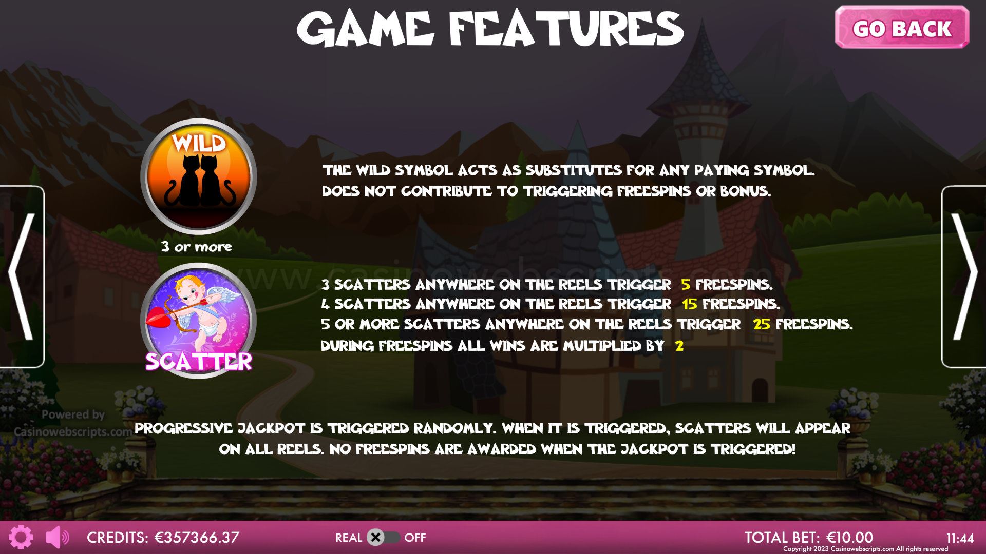 Catz Reel Love HTML5 Mobile and PC - Features