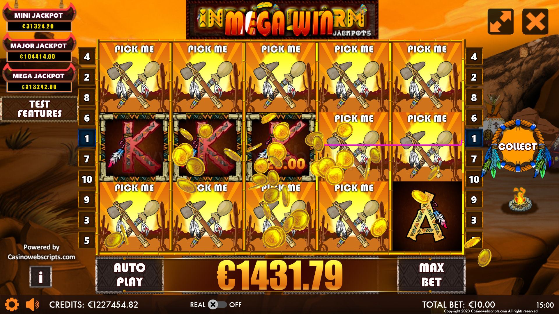 Indian Charm Triple Jackpots HTML5 Mobile and PC - Mega Win