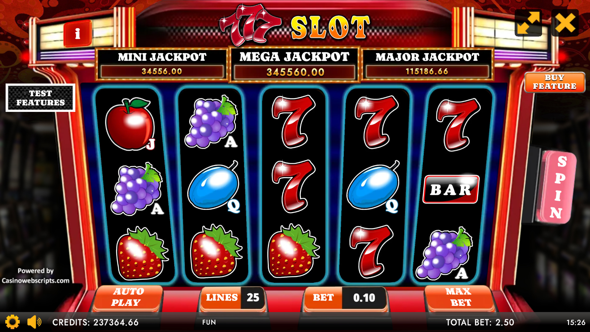 777 Slot Classic HTML5 Mobile and PC - Preview