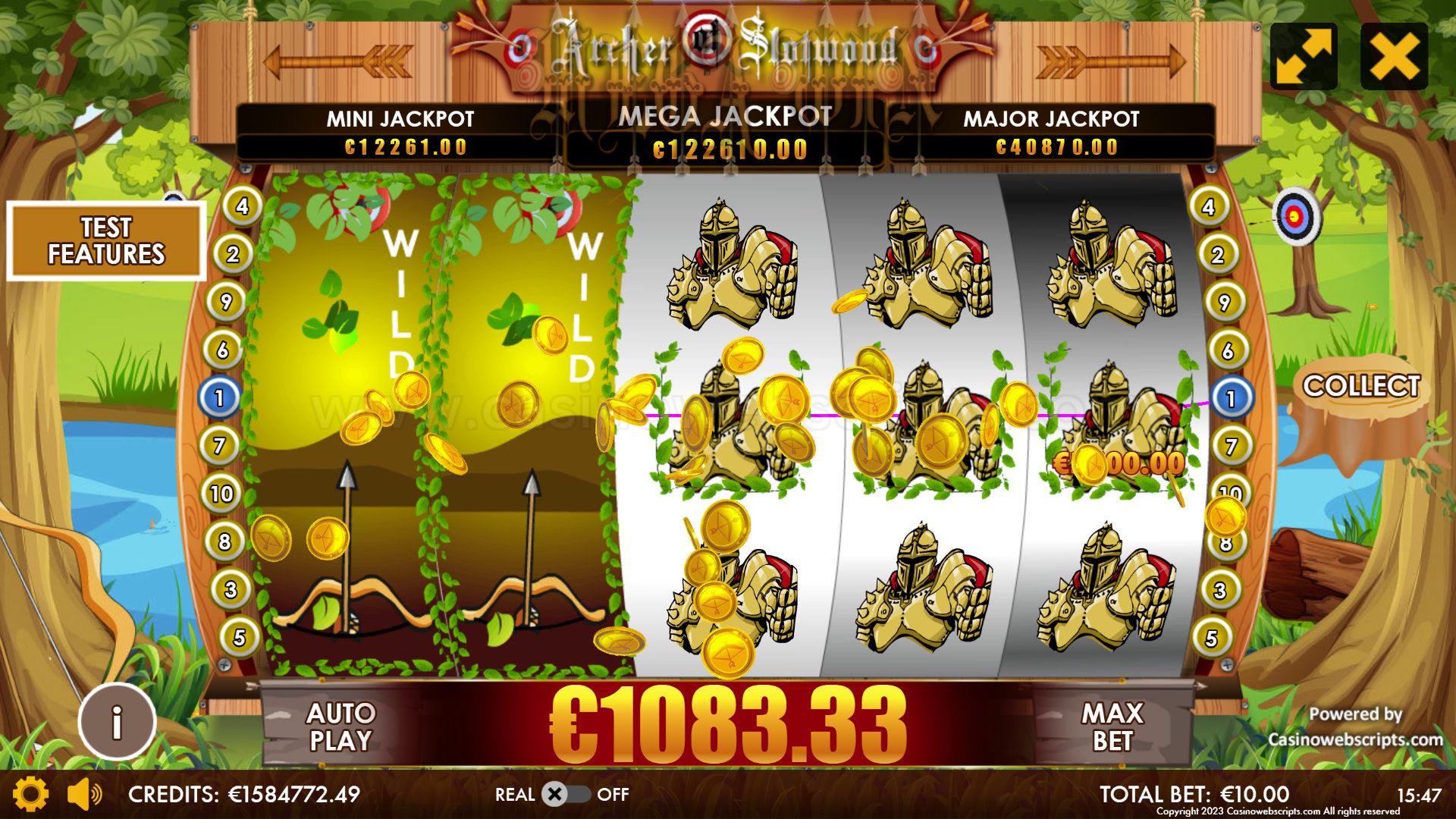 Archer of SlotWood Mobile and PC big win