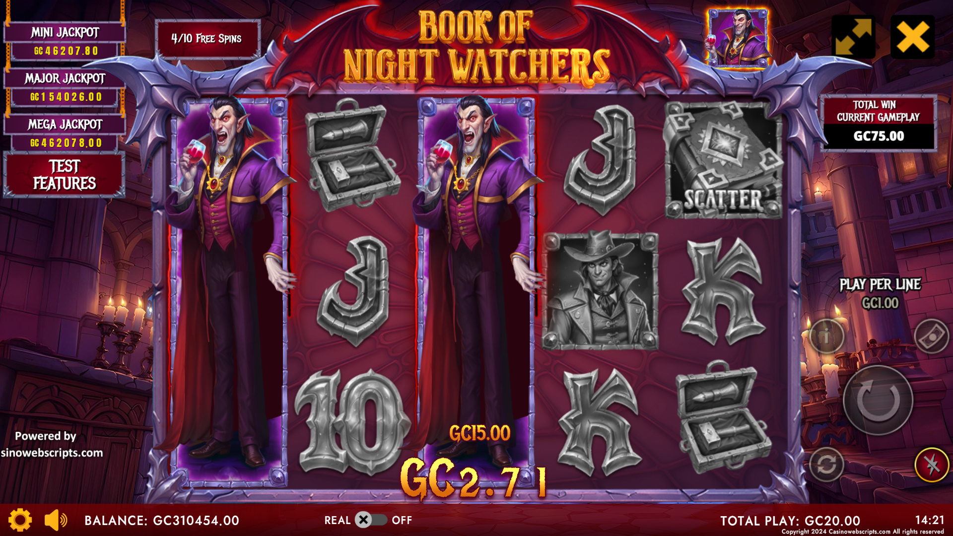 Book Of Night Watchers free spins