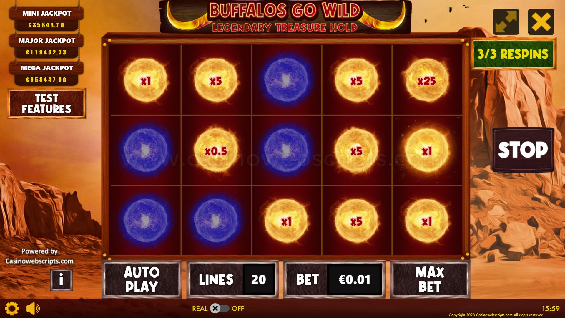 Buffalos Go Wild - Legendary Treasure Hold - BONUS HOLDNWIN