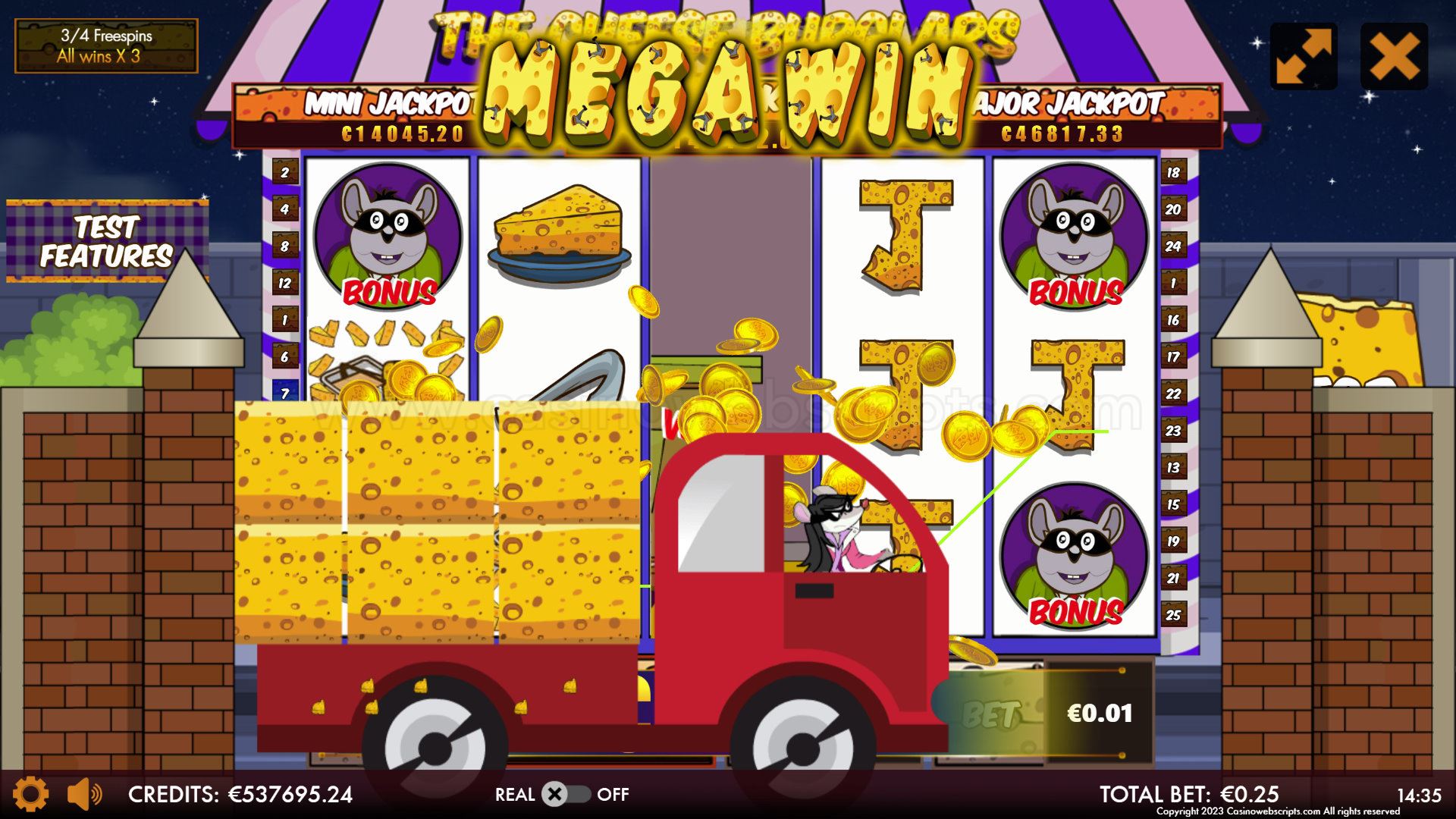 Cheese Burglars HTML5 Mobile and PC - Free Spins