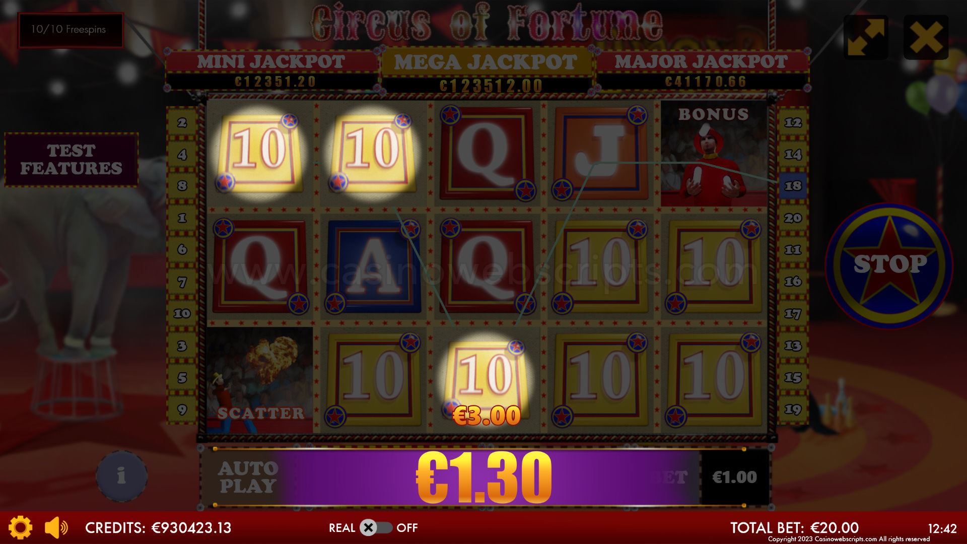 Circus of Fortune HTML5 Mobile and PC - Free Spins