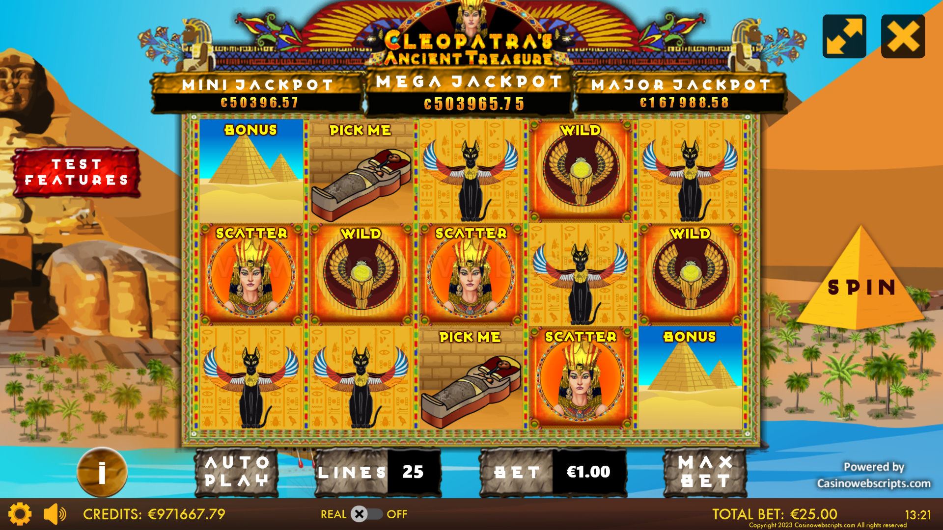 Cleopatra's Ancient Treasure Mobile and PC — landscape