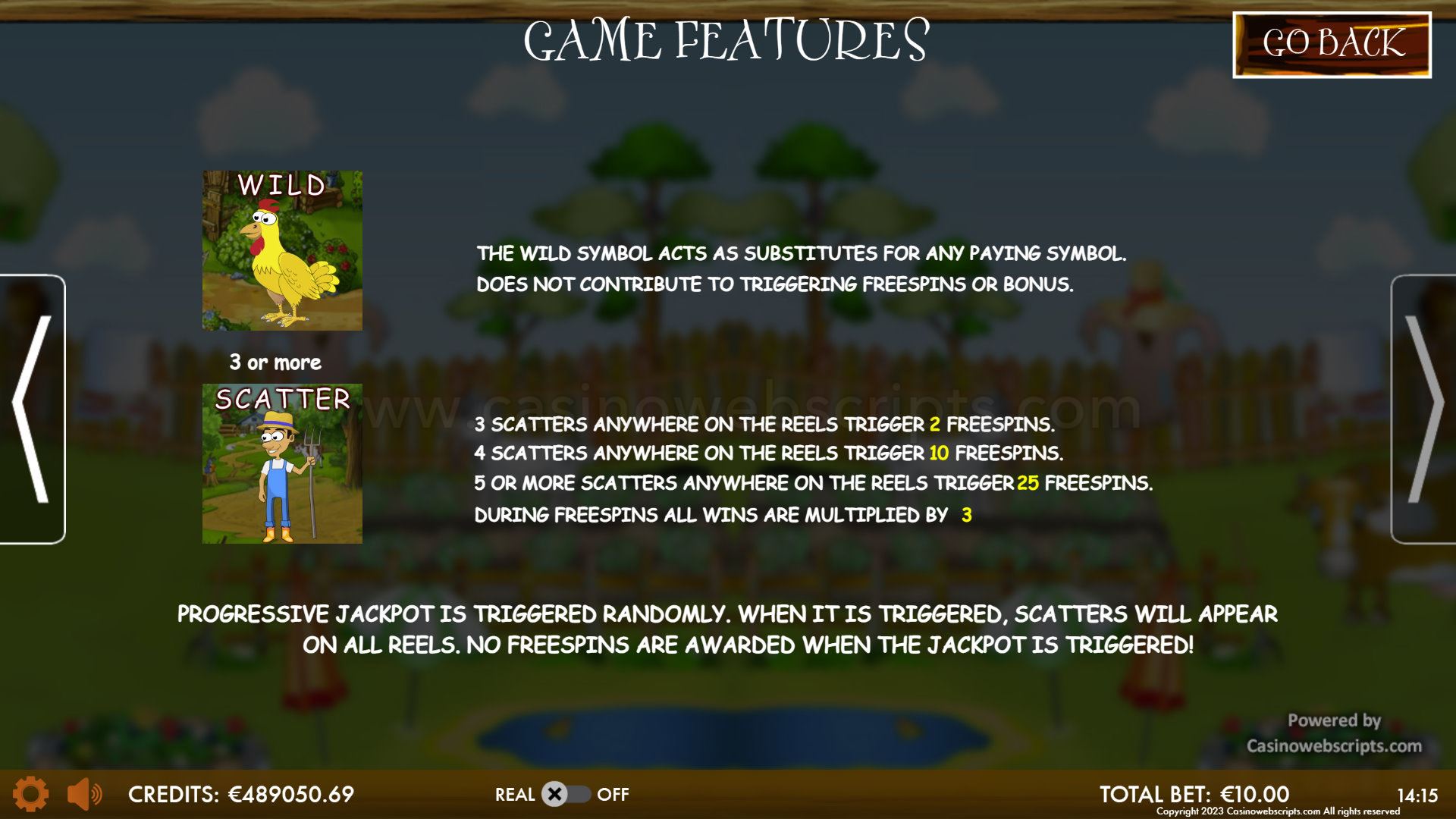 Country Jackpots Bounty Mobile and PC - Features