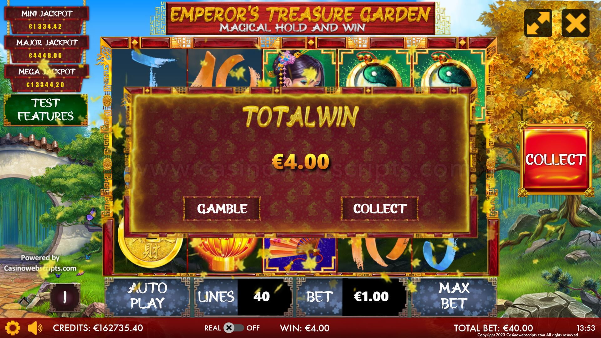 Emperor Treasure Garden - Magical Hold and Win - Win