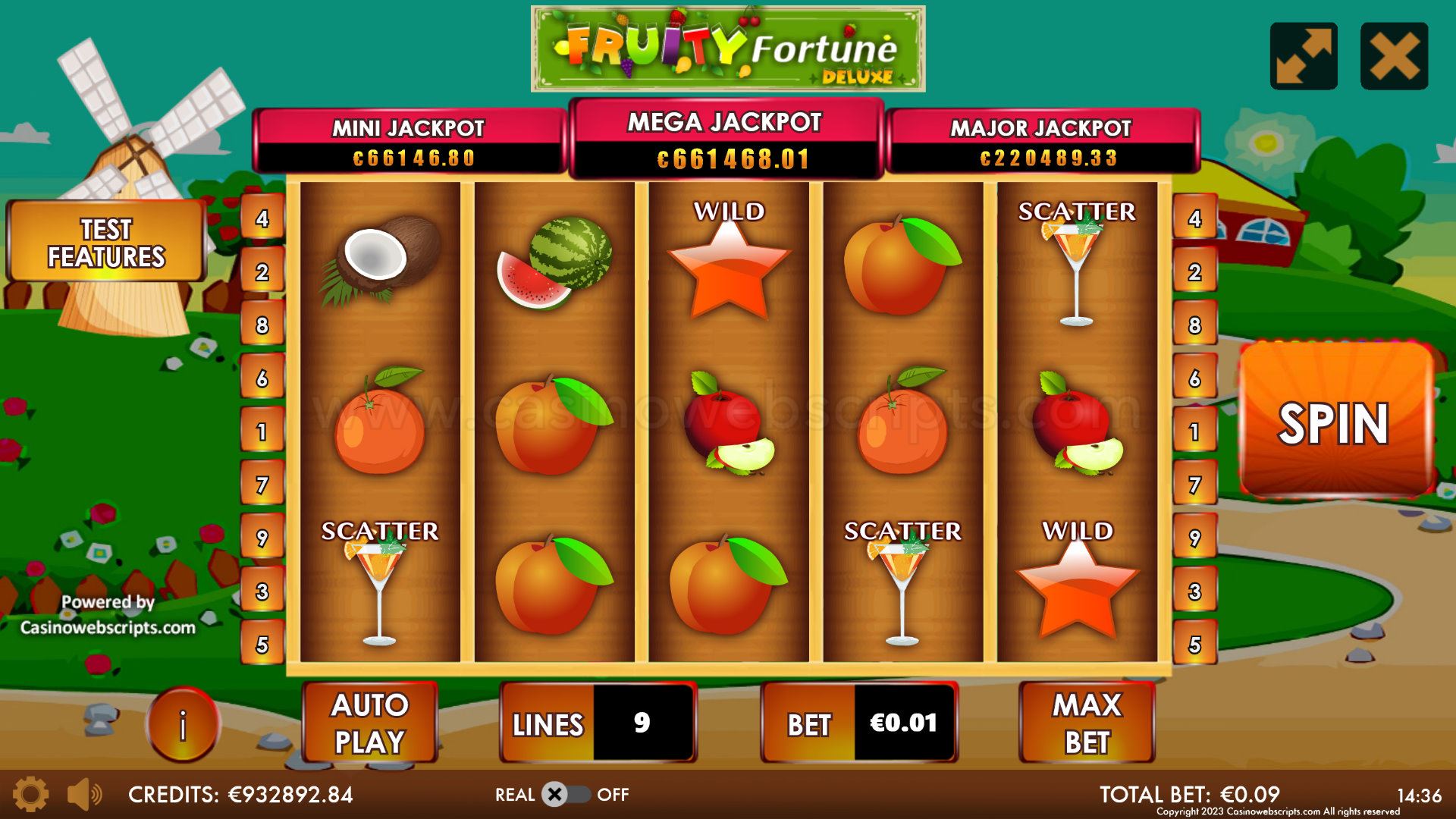 Fruity Fortune Deluxe HTML5 Mobile and PC - Preview