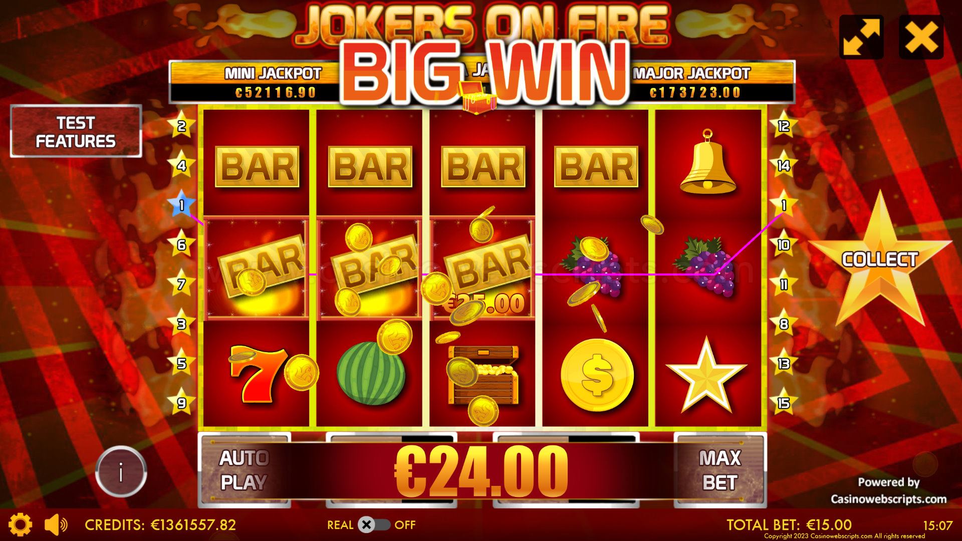 Jokers on Fire HTML5 Mobile and PC - Preview