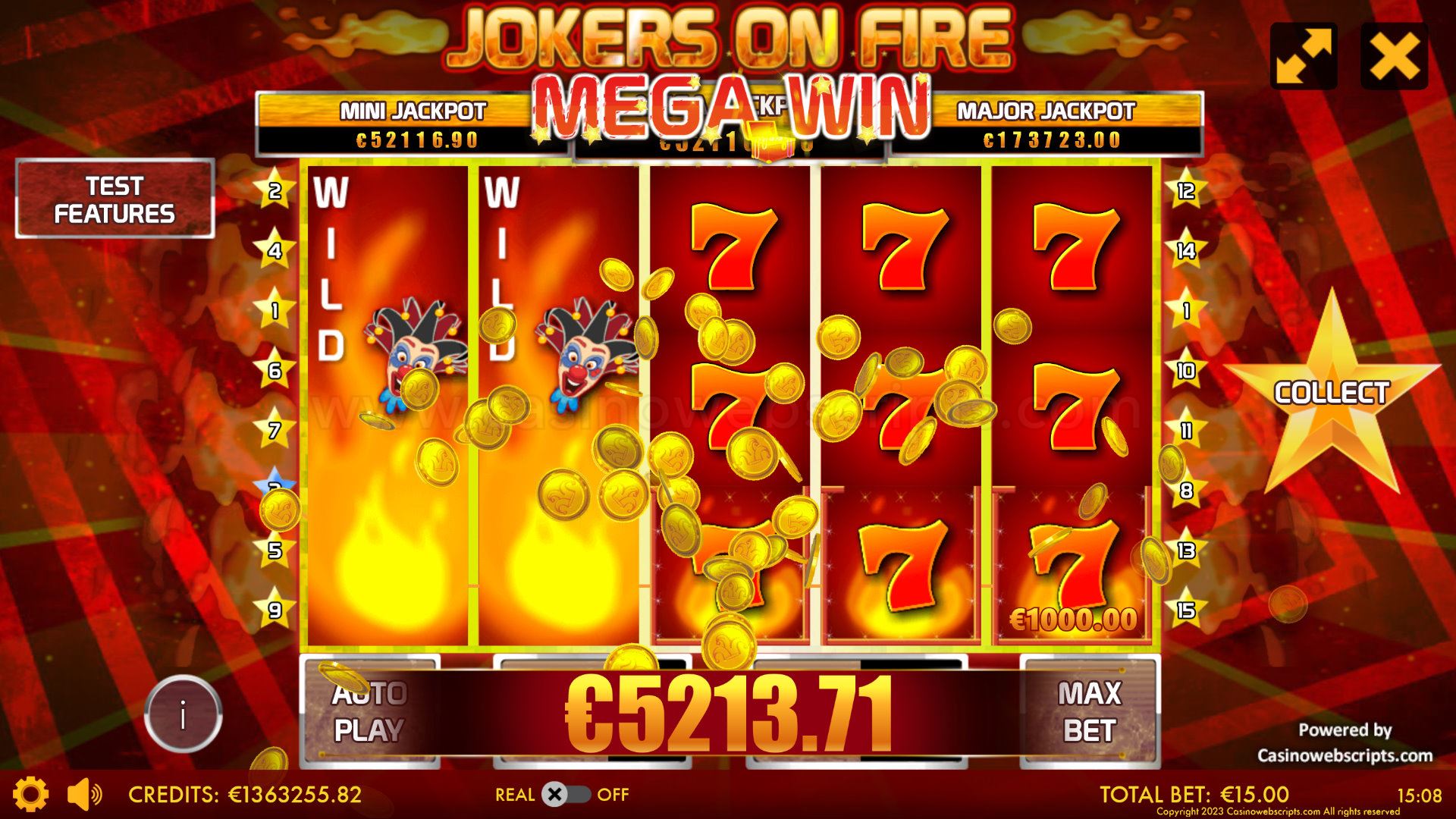 Jokers on Fire HTML5 Mobile and PC - Preview
