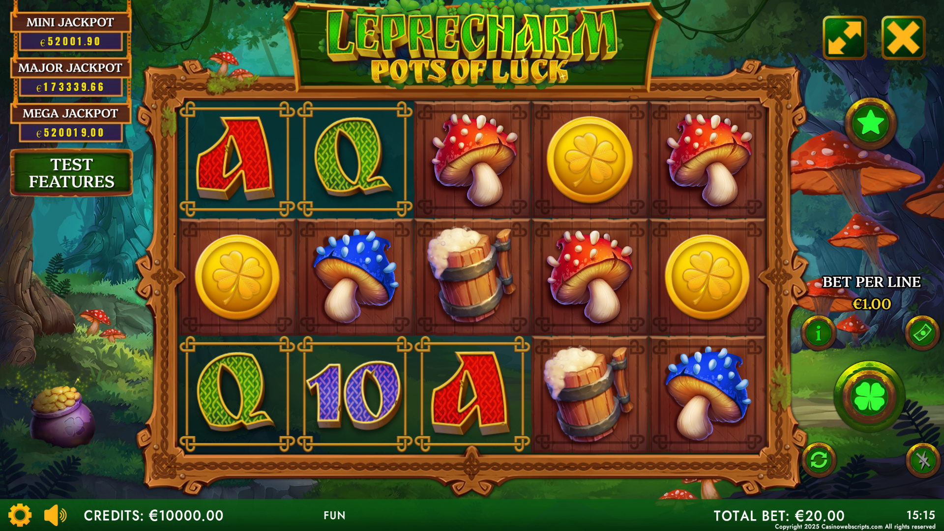 Leprecharm - Main Screen