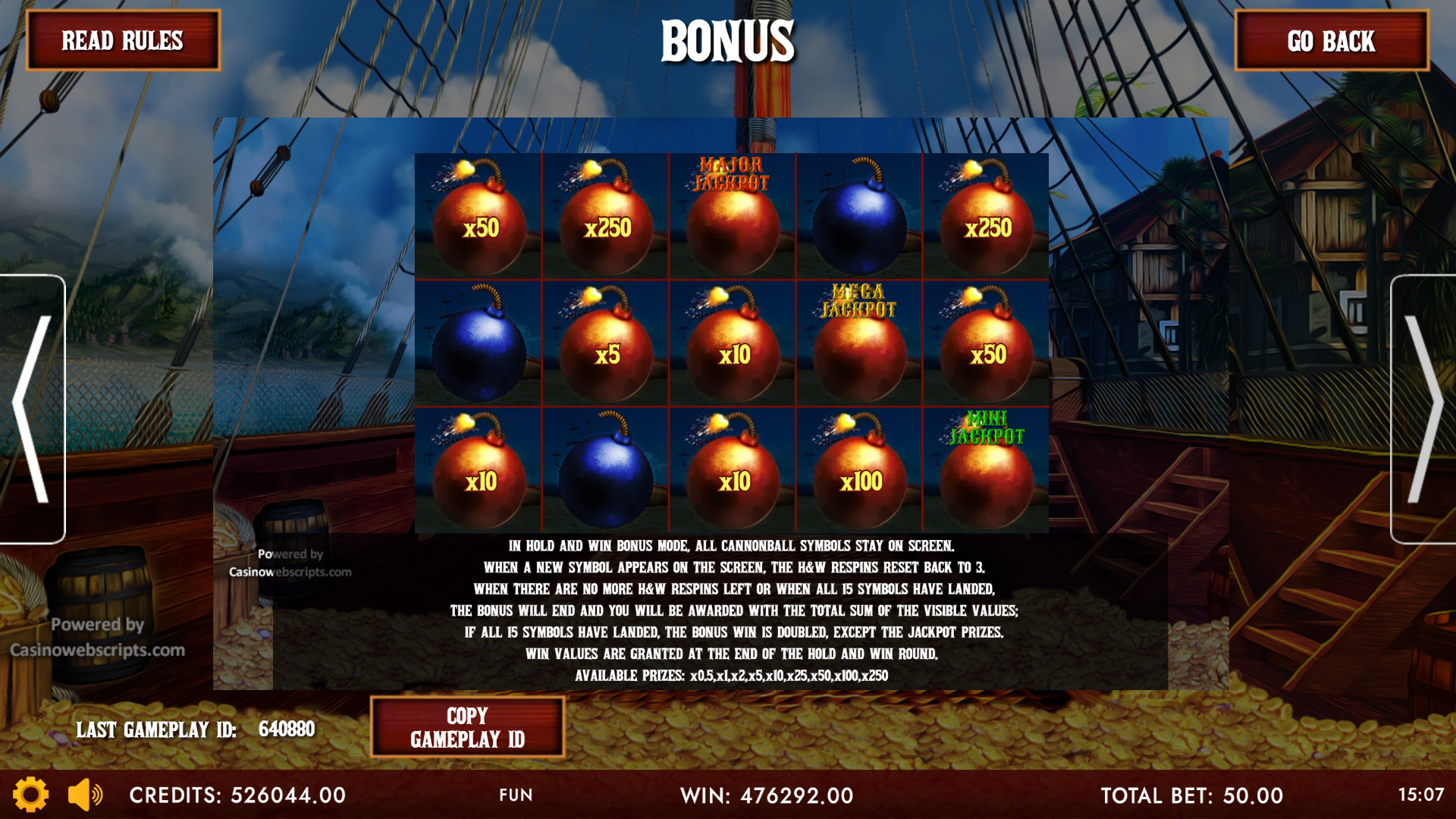 Lucky Pirate Bounty - HoldnWin - Features