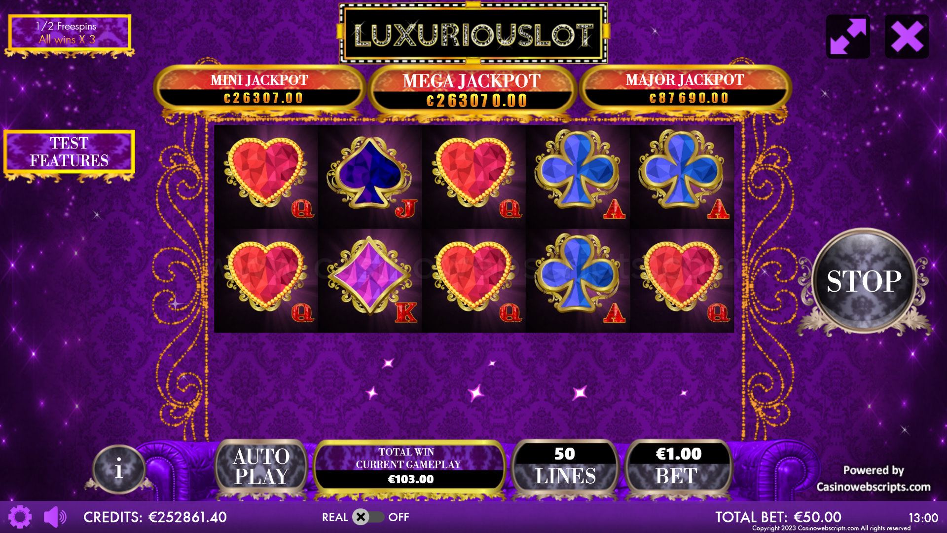 Luxuriouslot Mobile and PC - Free Spins