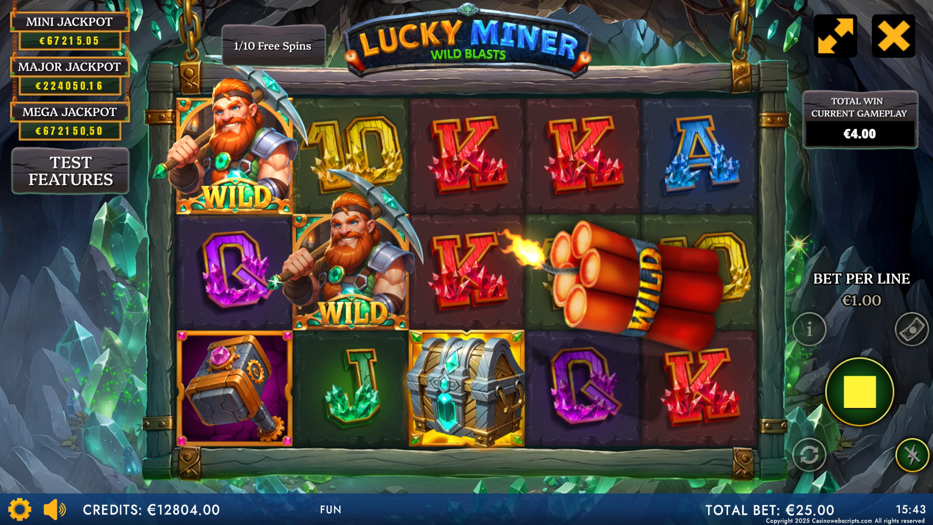 Lucky Miner - Wild Blasts - Free Spins