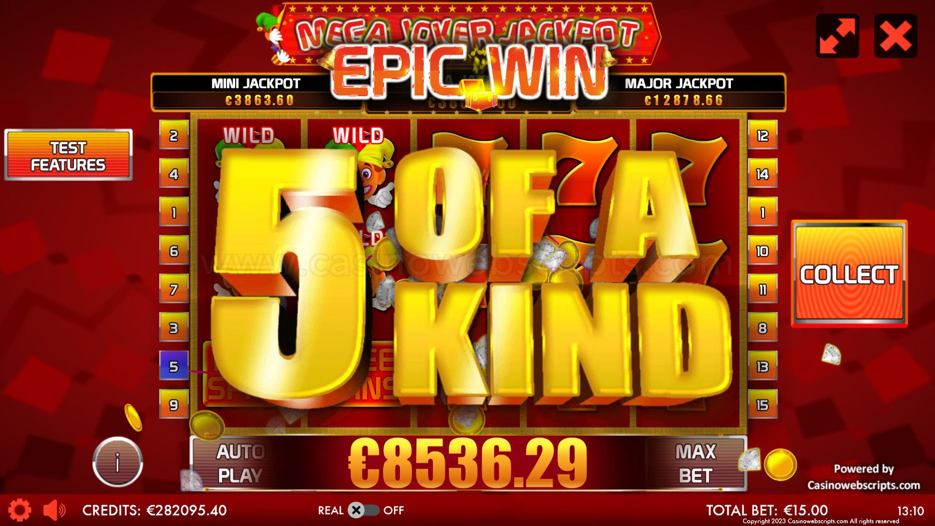 Mega Joker Jackpot HTML5 Mobile and PC - Preview