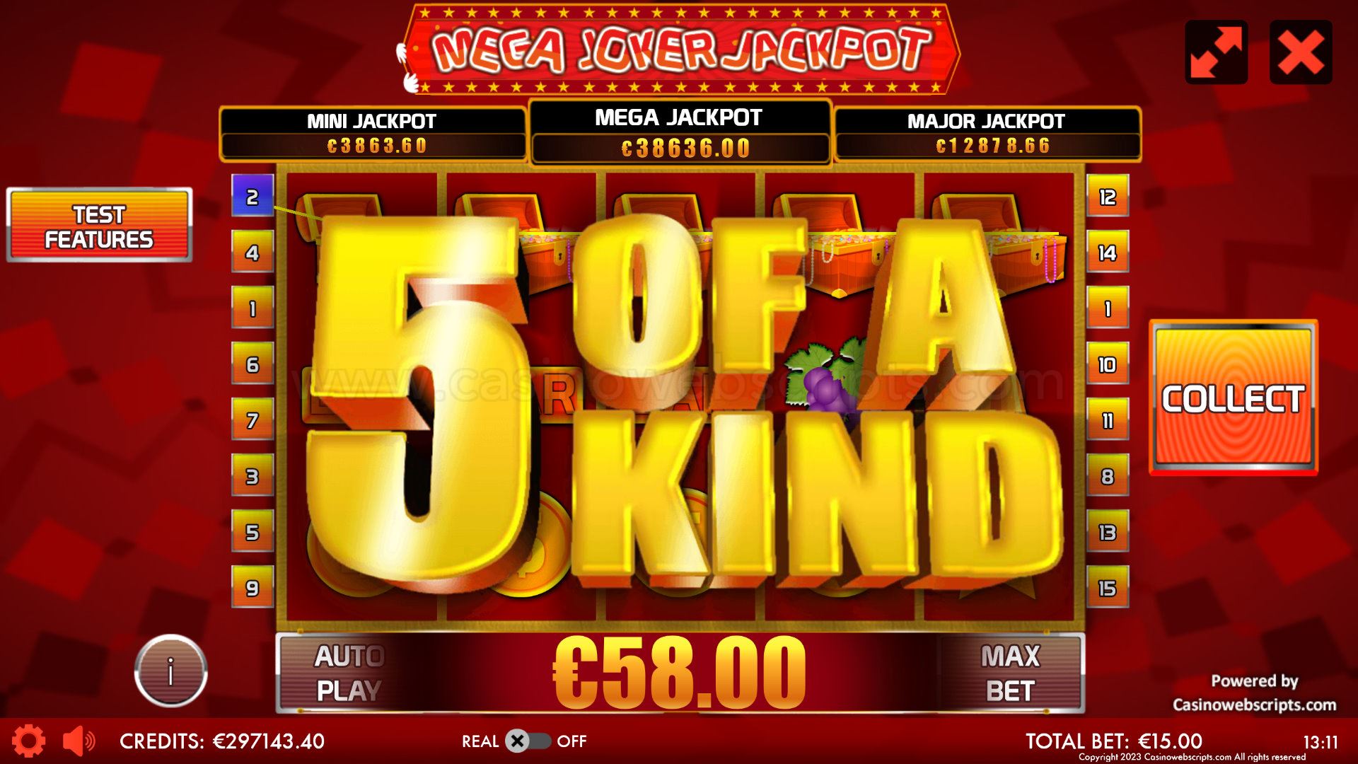 Mega Joker Jackpot HTML5 Mobile and PC - Preview