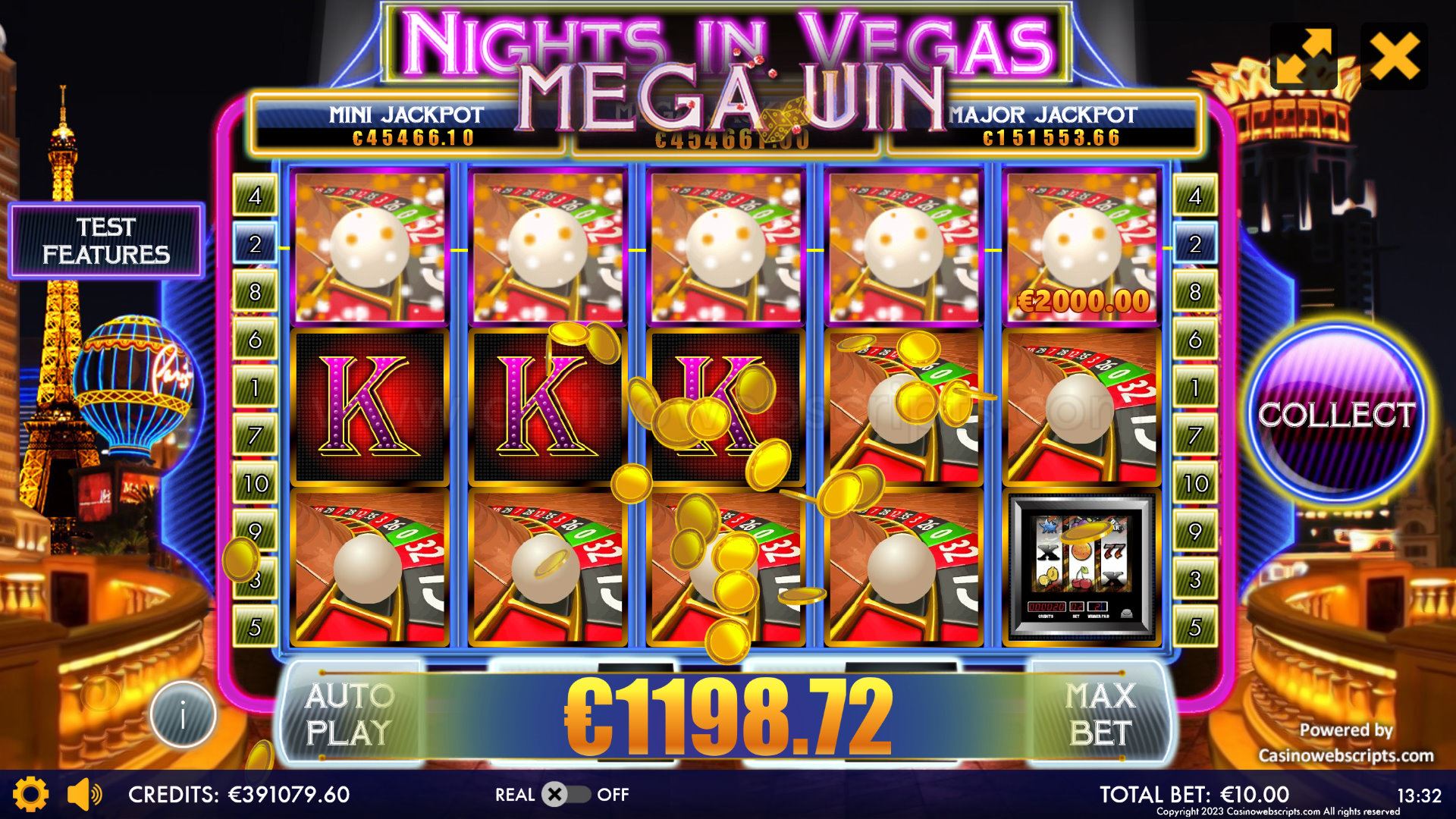 Nights in Vegas Jackpot HTML5 Mobile and PC - Preview