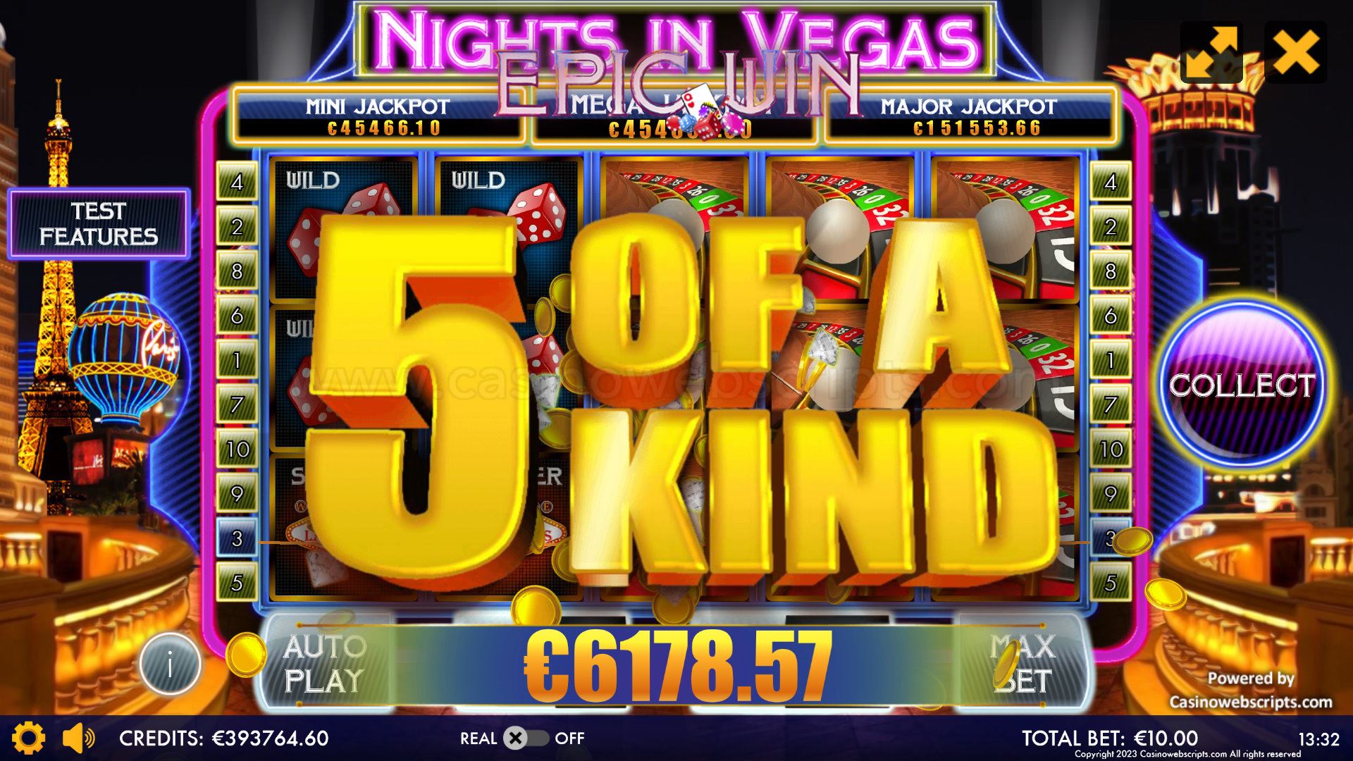 Nights in Vegas Jackpot HTML5 Mobile and PC - Preview