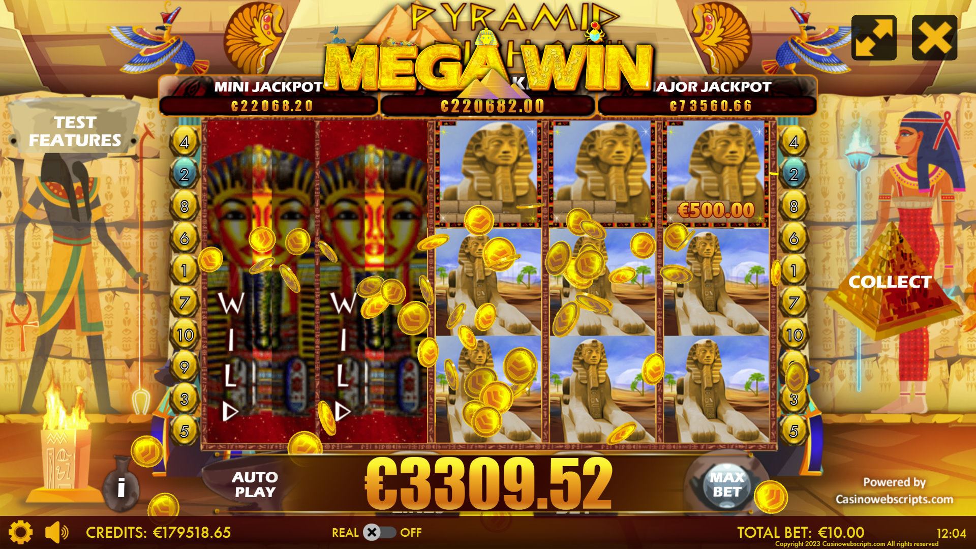 Pyramid Riches II HTML5 Mobile and PC - Preview