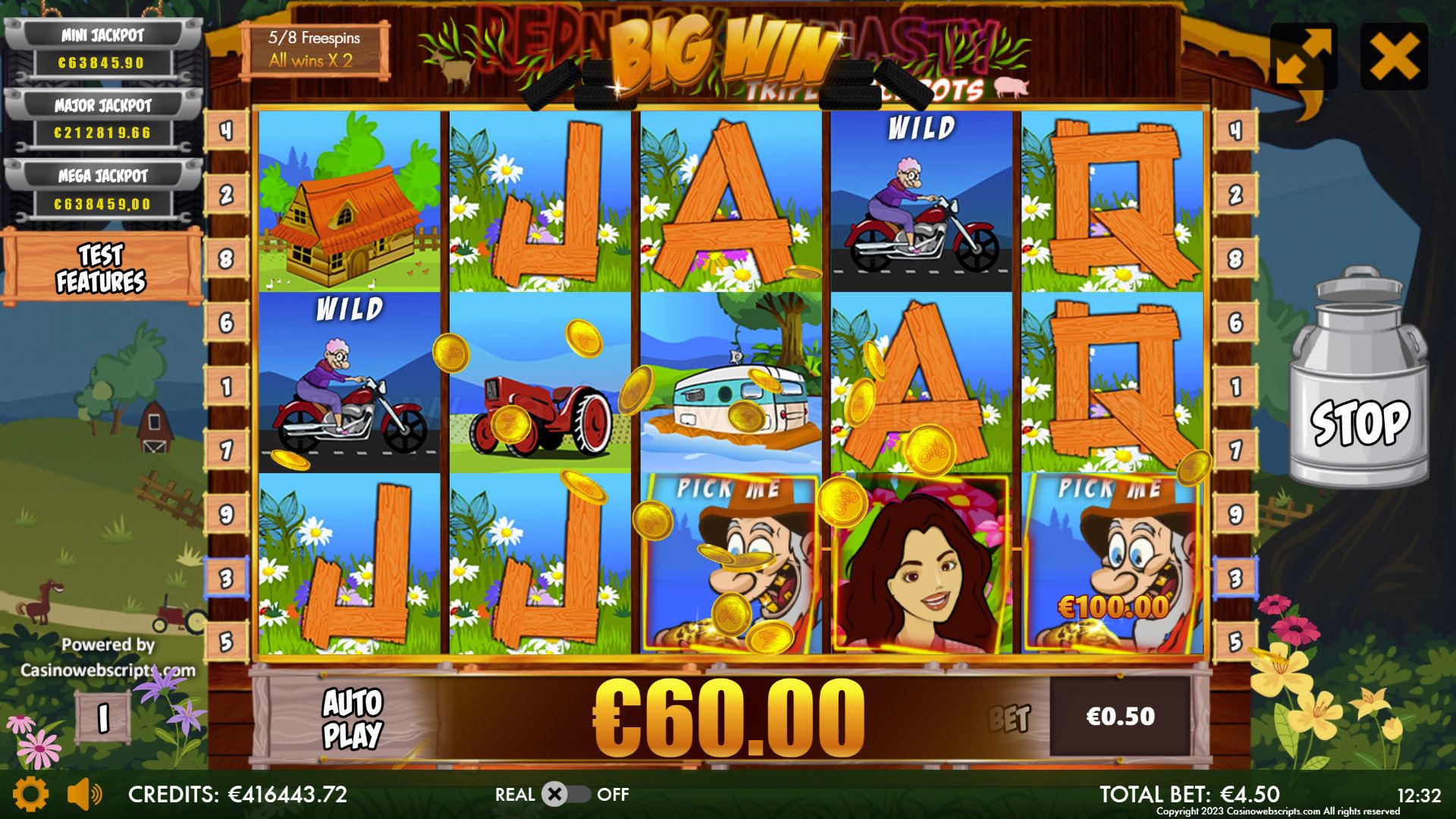 Redneck Dynasty Triple Jackpots Mobile and PC  - Free Spins