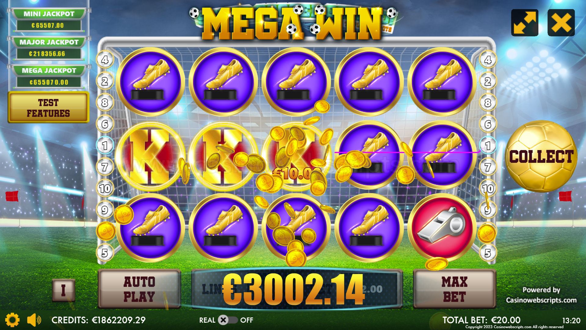 Super Soccer Golazo - Mega Win