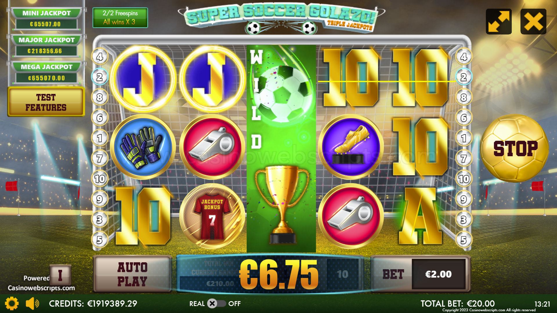 Super Soccer Golazo - Free Spins