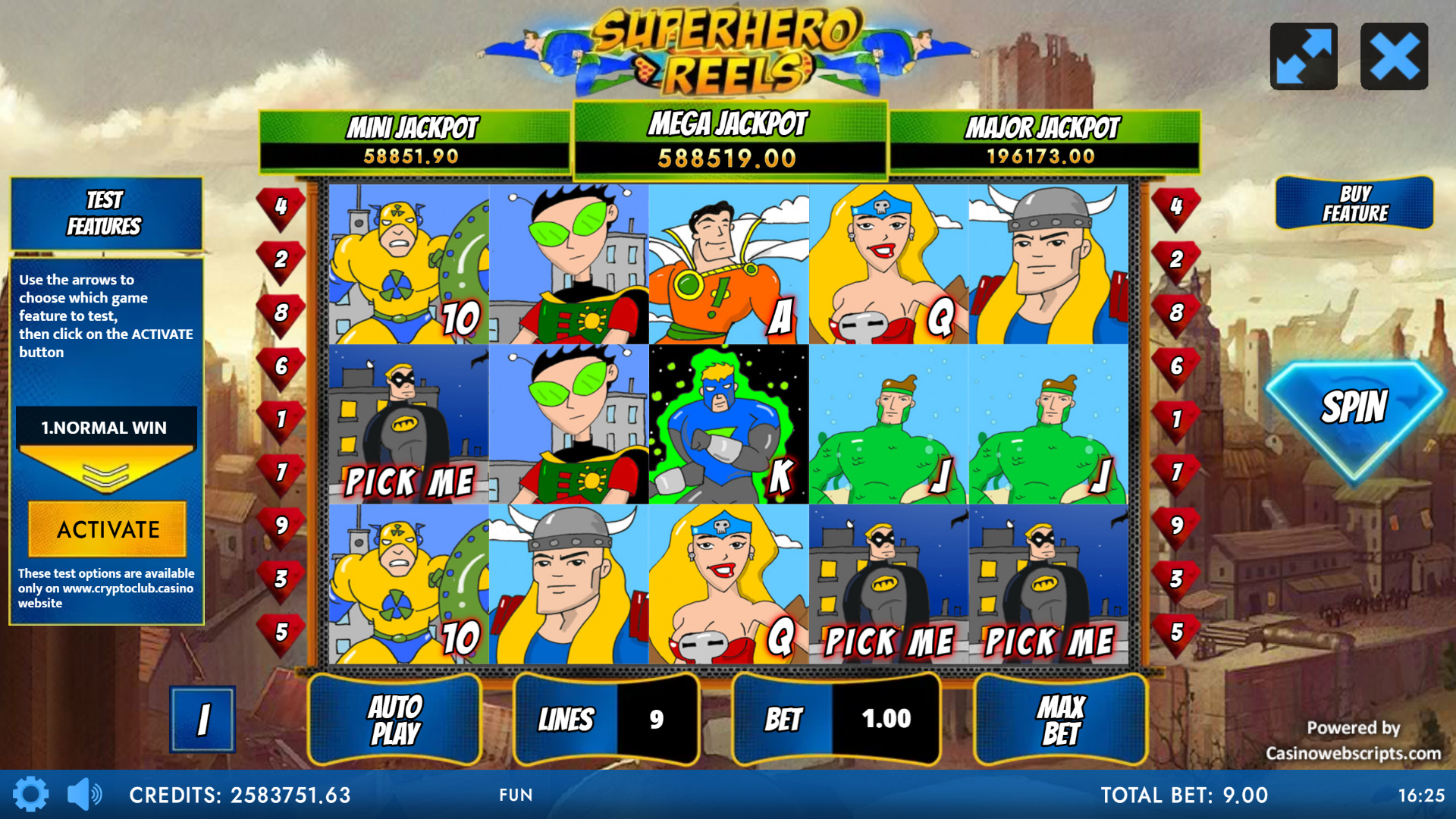 SuperHero Reels Mobile and PC - Preview