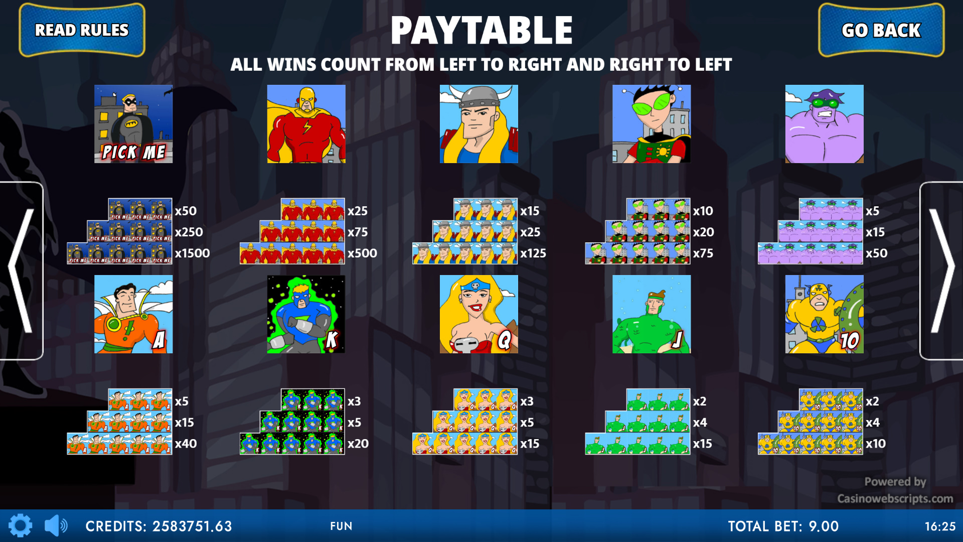 SuperHero Reels Mobile and PC - Preview