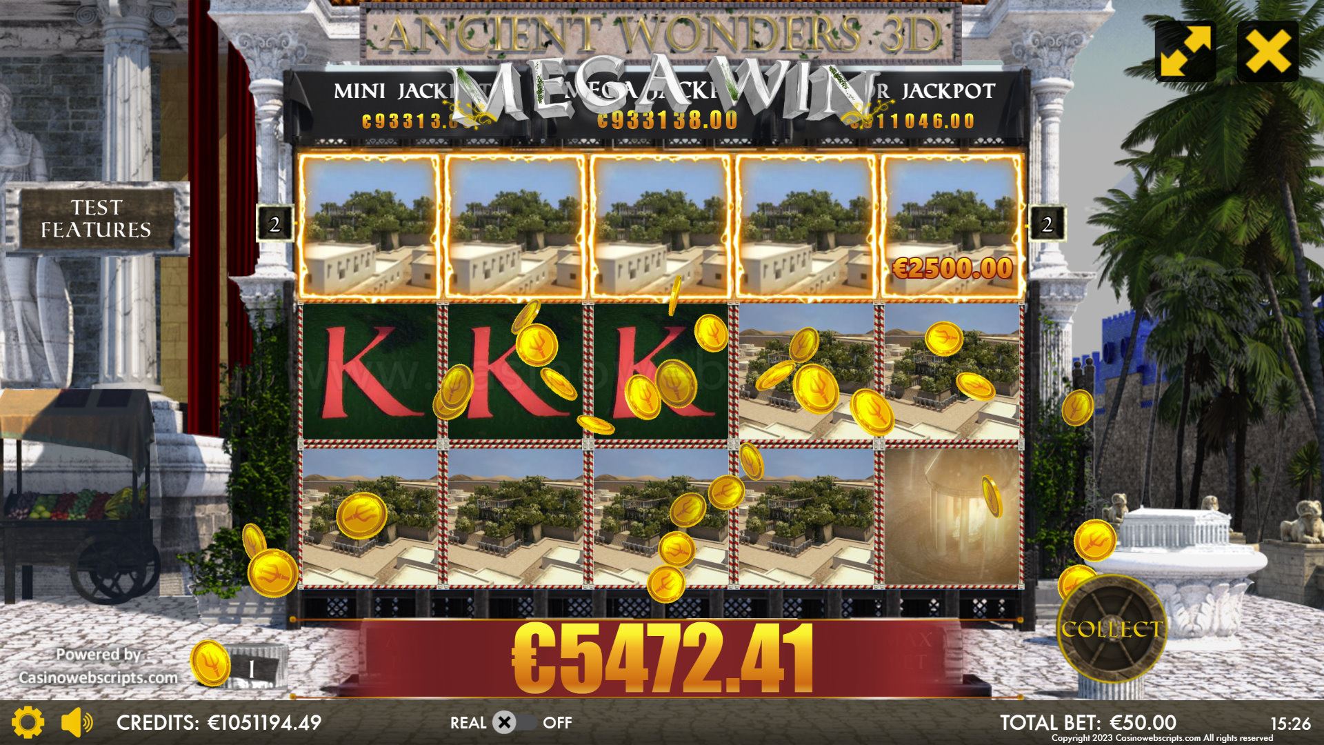 Ancient Wonders Slot 3D Mobile and PC - Mega Win