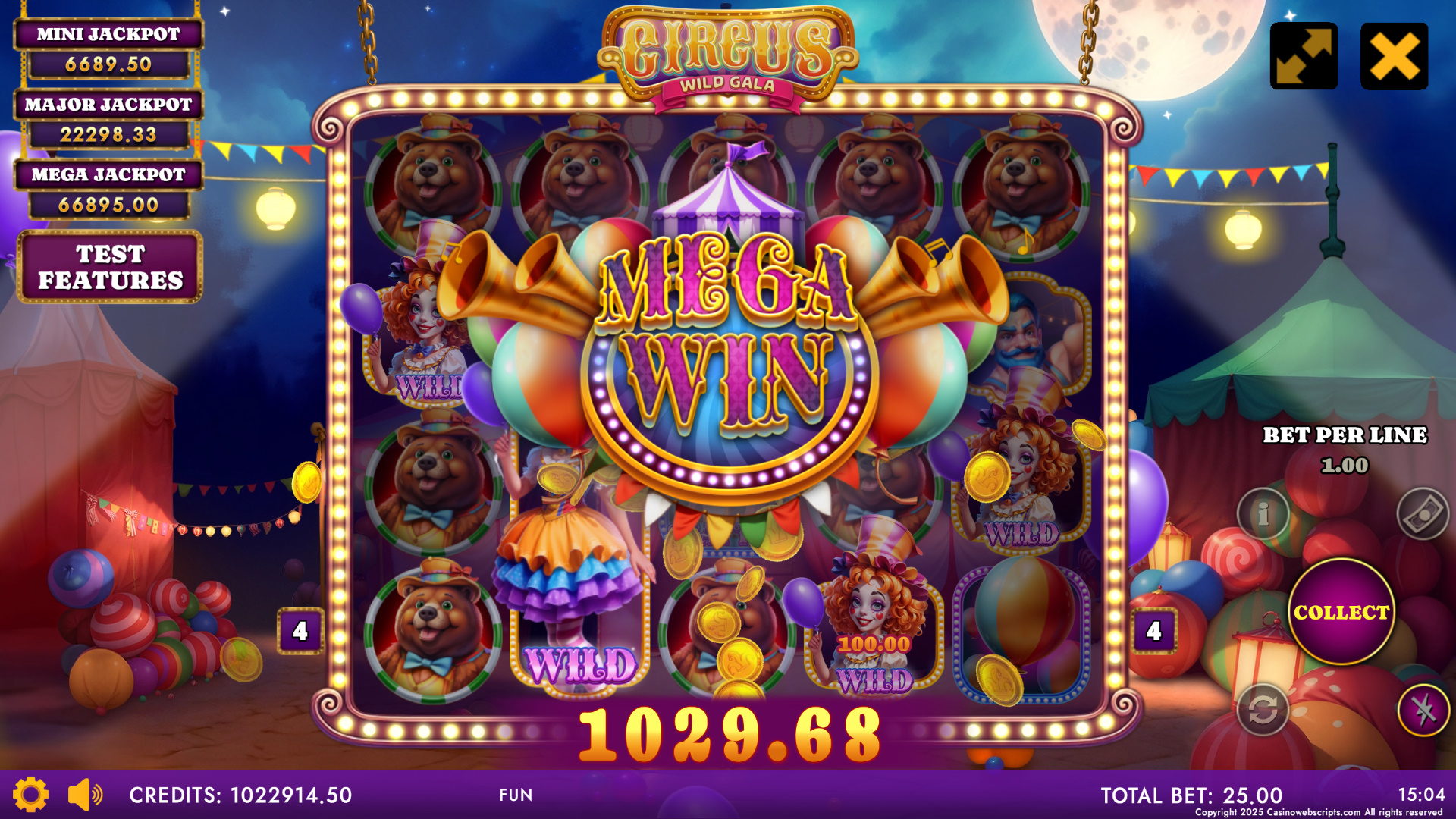 Circus - Wild Gala - Mega Win