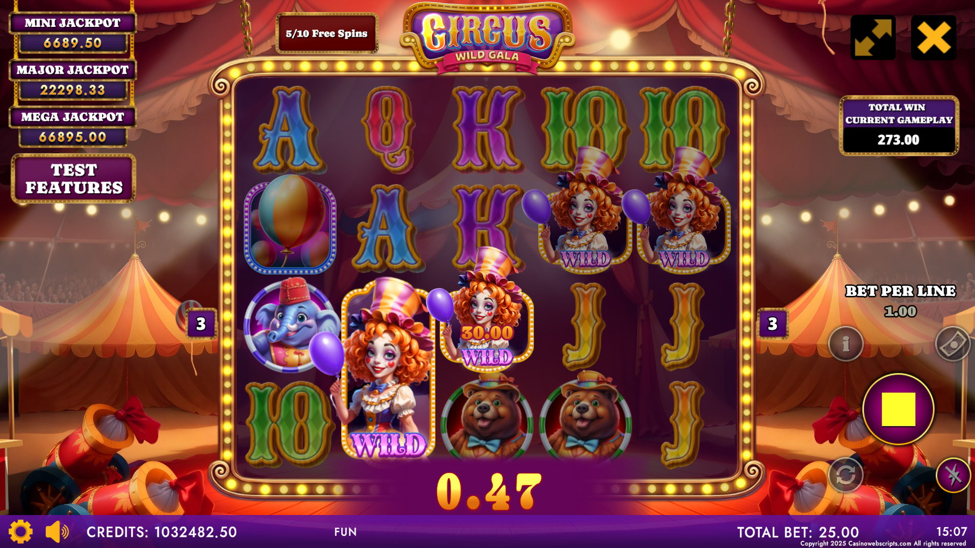 Circus - Wild Gala - Expanding Wild