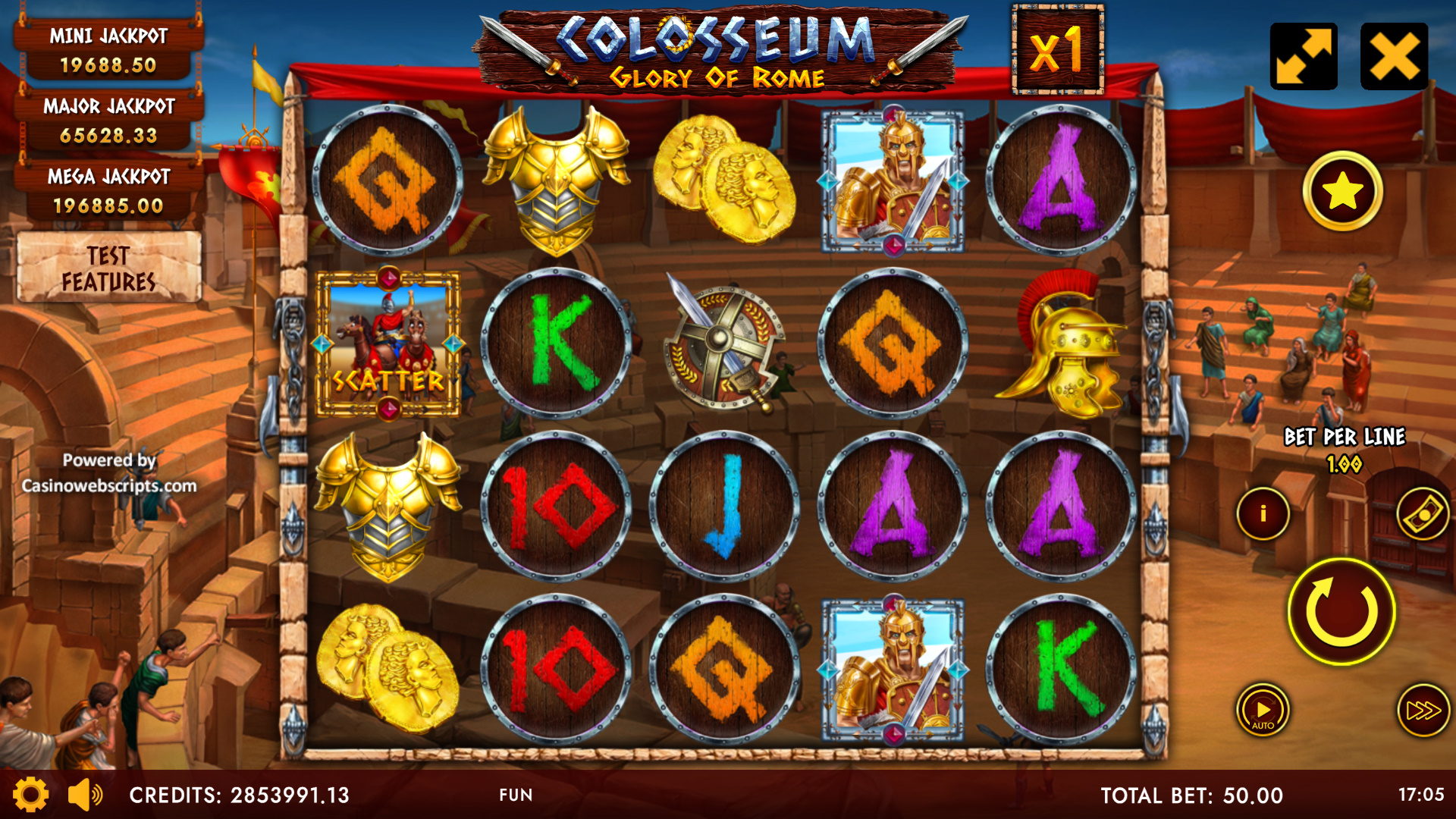 Colosseum - Glory of Rome - Main Screen