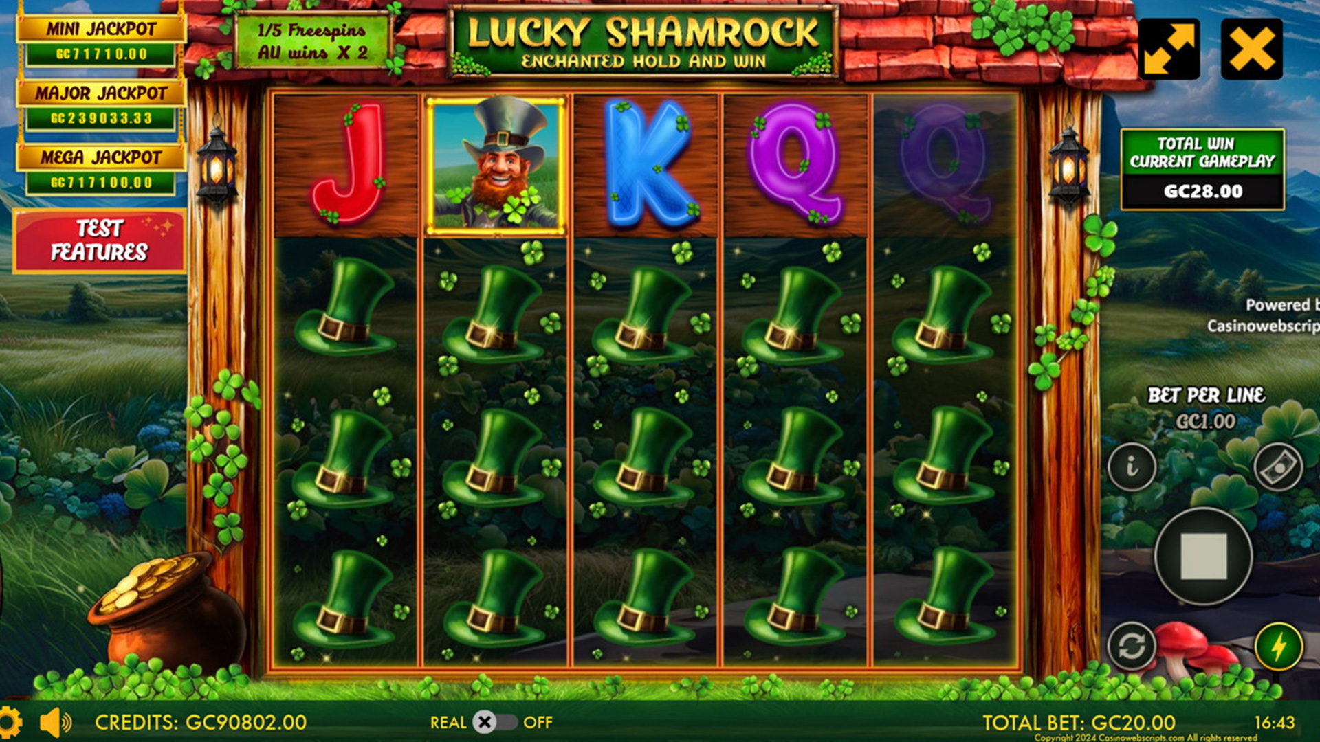 Lucky Shamrock - Enchanted Hold and Win - Free Spins
