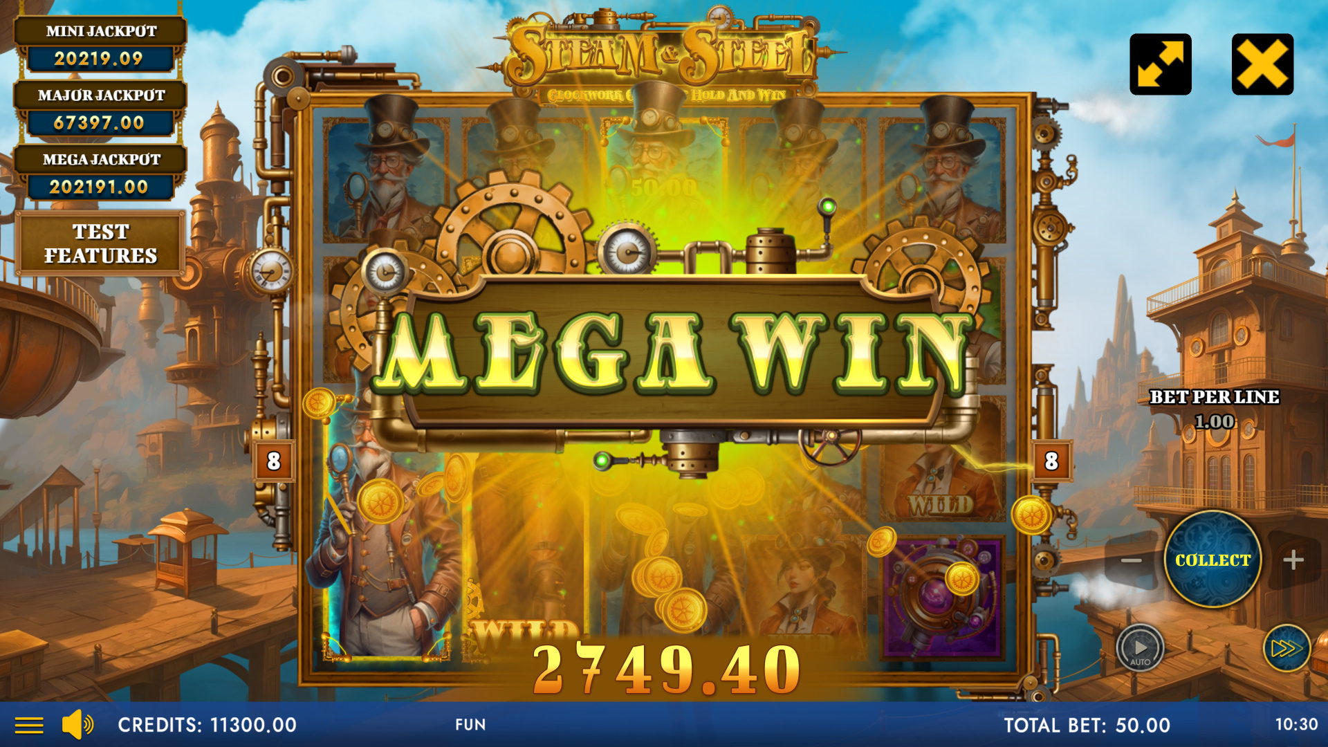 Steam And Steel - Clockwork Conquest Hold And Win - Mega Win