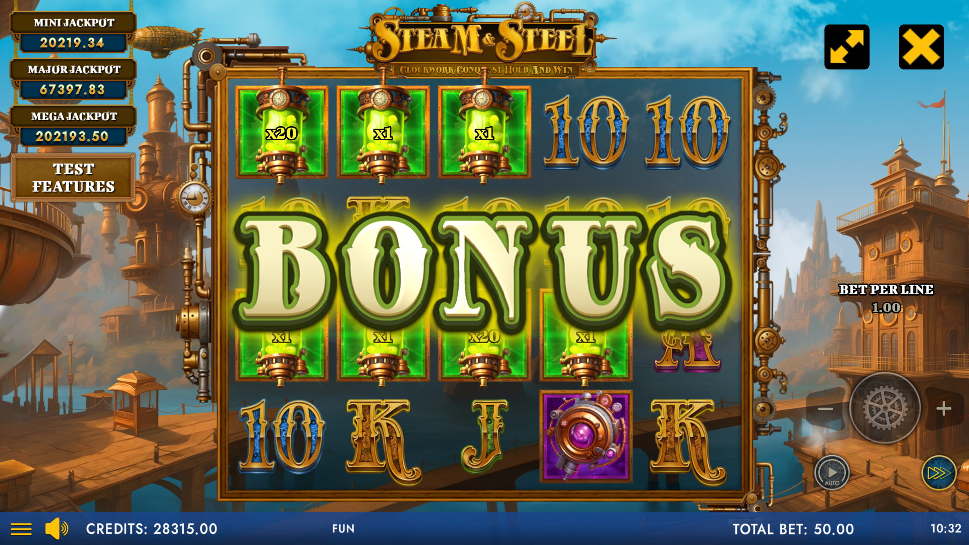 Steam And Steel - Clockwork Conquest Hold And Win - Bonus