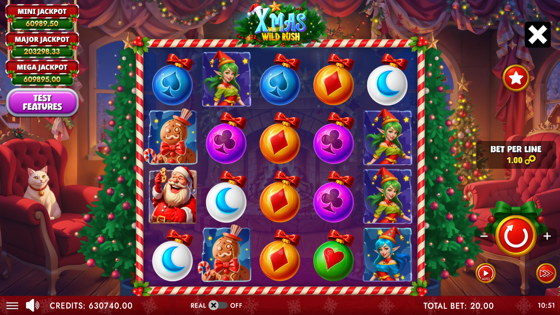 XMas Wild Rush - Main Screen