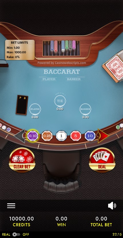 Baccarat Deluxe HTML5 Mobile and PC mobile